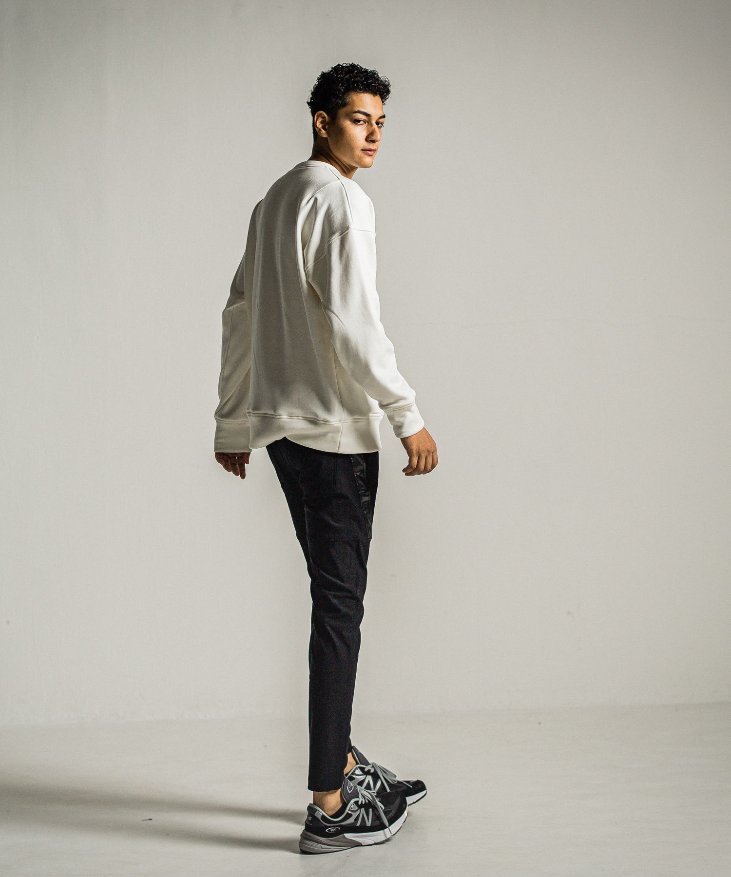 TYLER PANTS / RC34-ST-026H / 裏起毛レザーラインイージーパンツ / ブラック