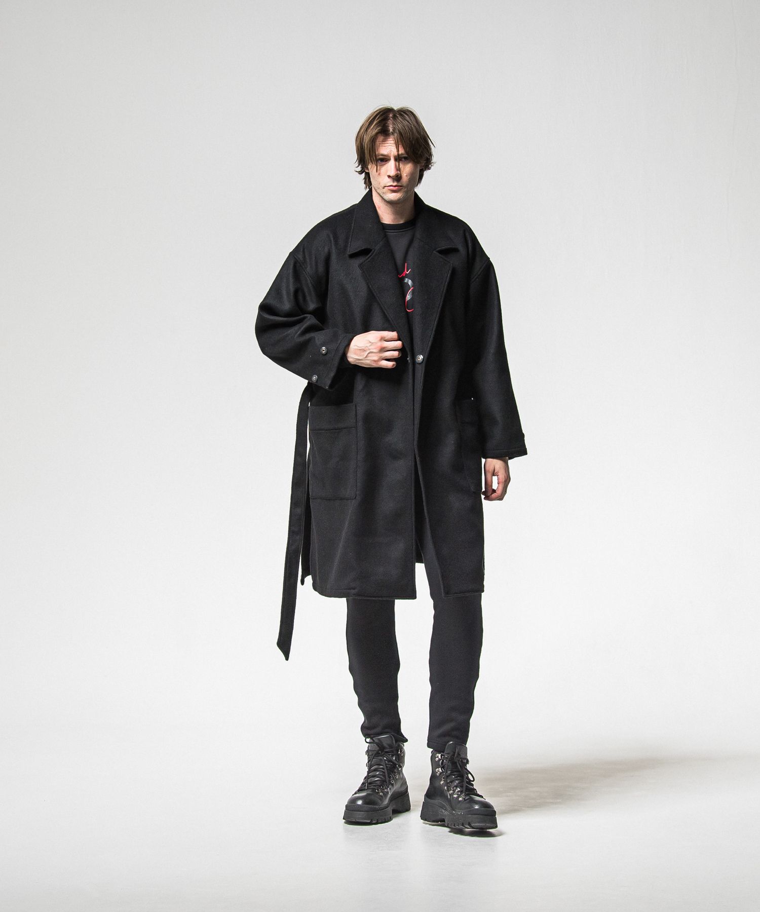 VELOURS FLEECE TYLER PANTS / RC38-ST-026H / 裏起毛スウェットラインパンツ / ブラック (11月中旬入荷予定)