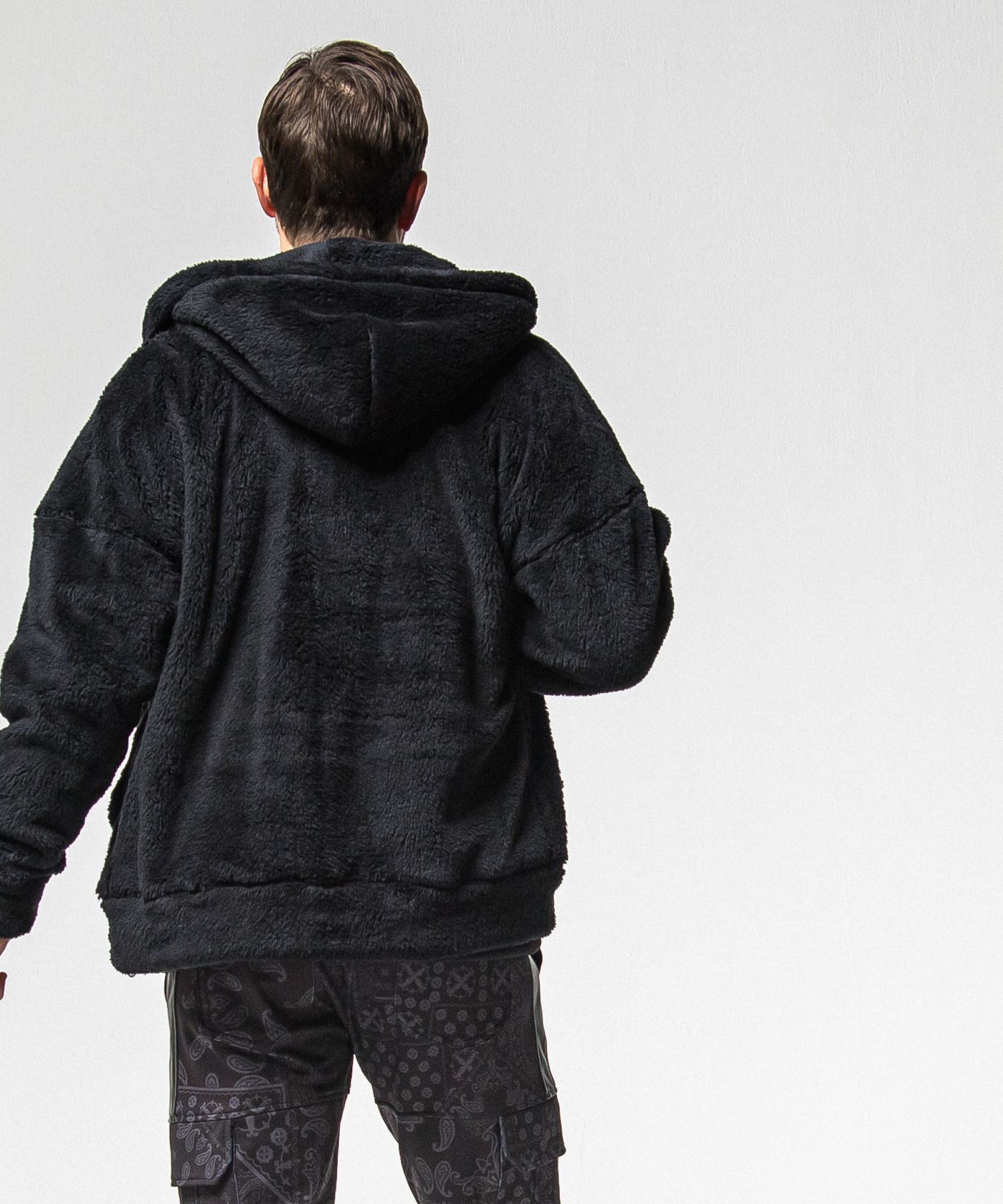 BOA ZIP LOOSE HOODIE / RC38-C-007 / ボアジップパーカー / ブラック (11月中旬入荷予定)