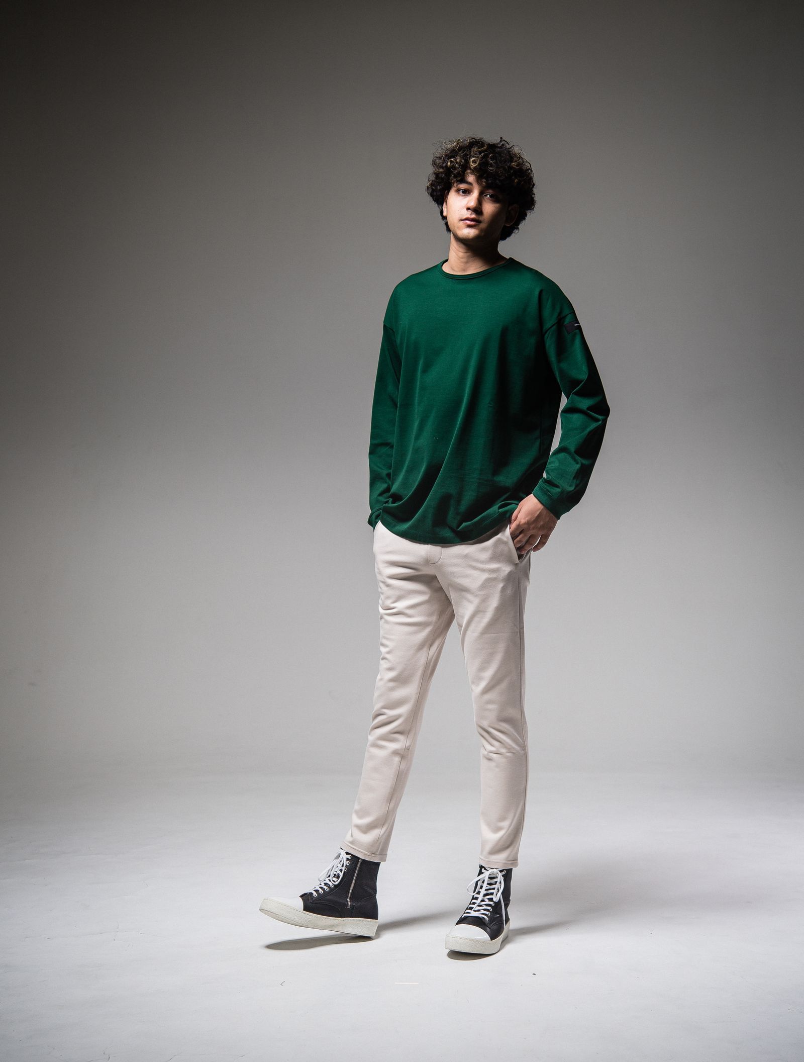 BACK ID ROGO LONG SLEEVE / RC25-T-001 / バックロゴビッグロングTシャツ / グリーン ※