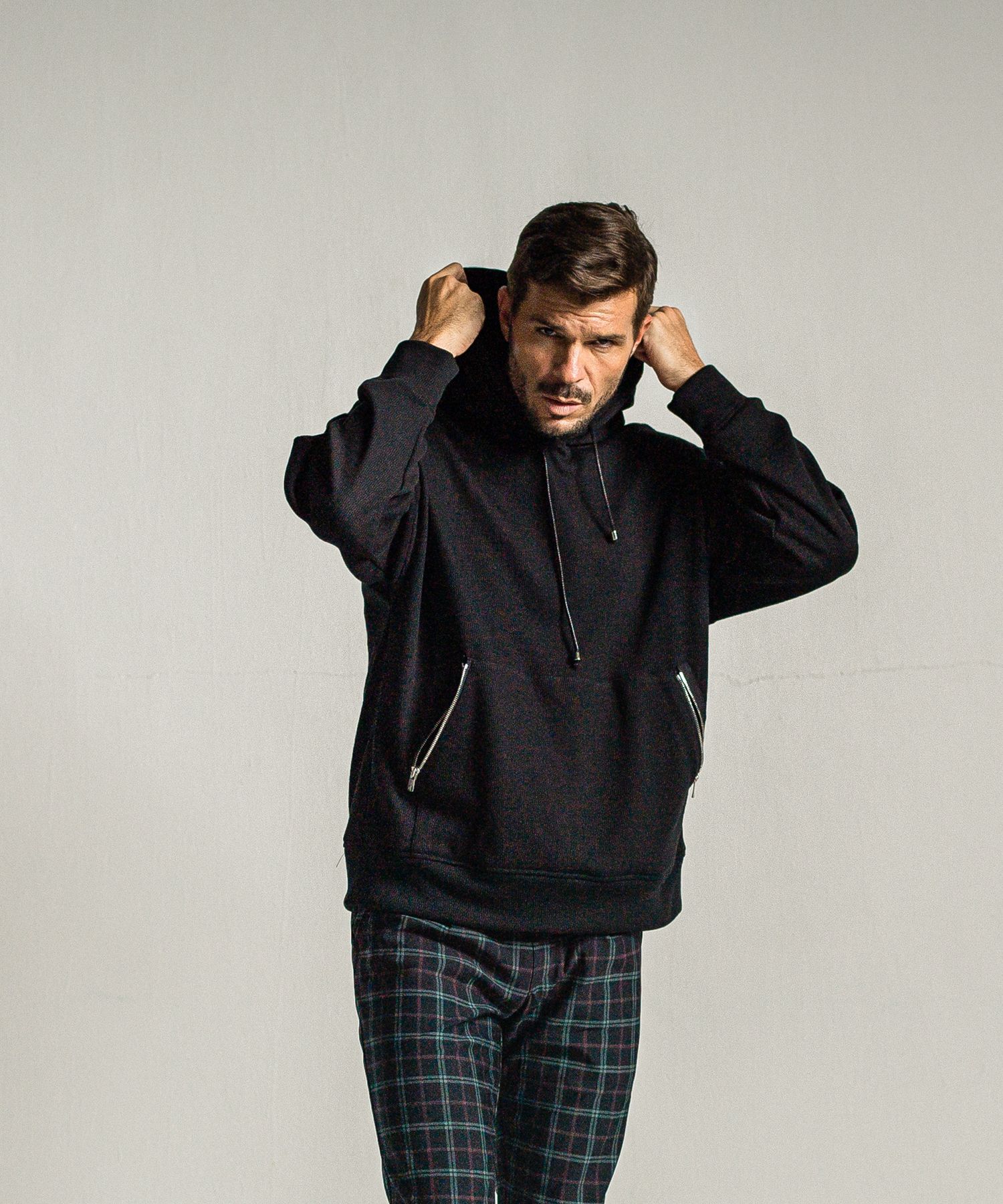 SHAGGY FLEECE THERMAL PULLOVER HOODIE / RC34-C-003 / 裏起毛サーマルパーカー / ブラック