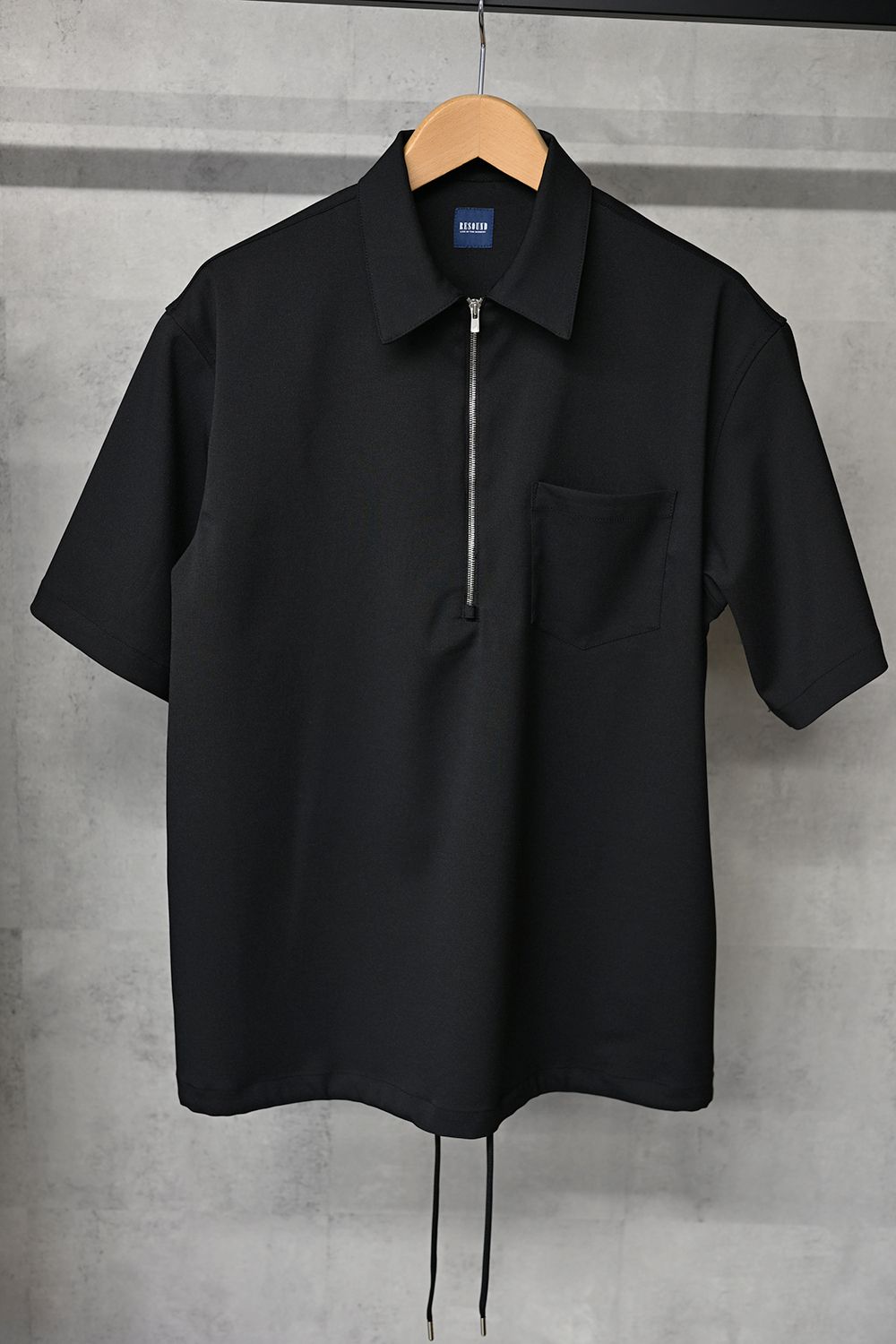 PULLOVER HALF SHIRT / RC33-SH-005 / ハーフジップシャツ / ブラック