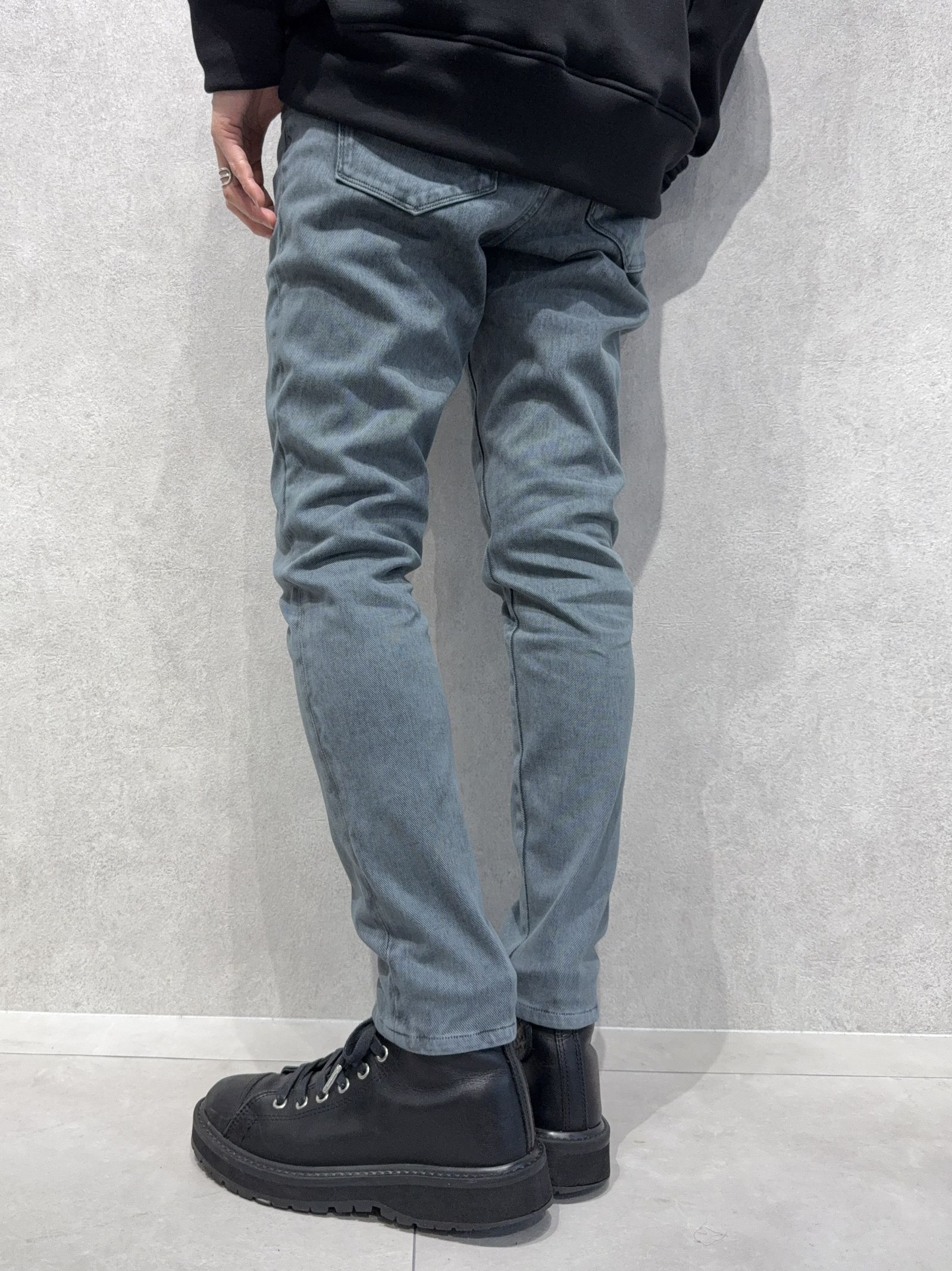 MICK DENIM JERSEY / BASIC-ST-020 / デニムジャージテーパードパンツ / ピグメントブラック