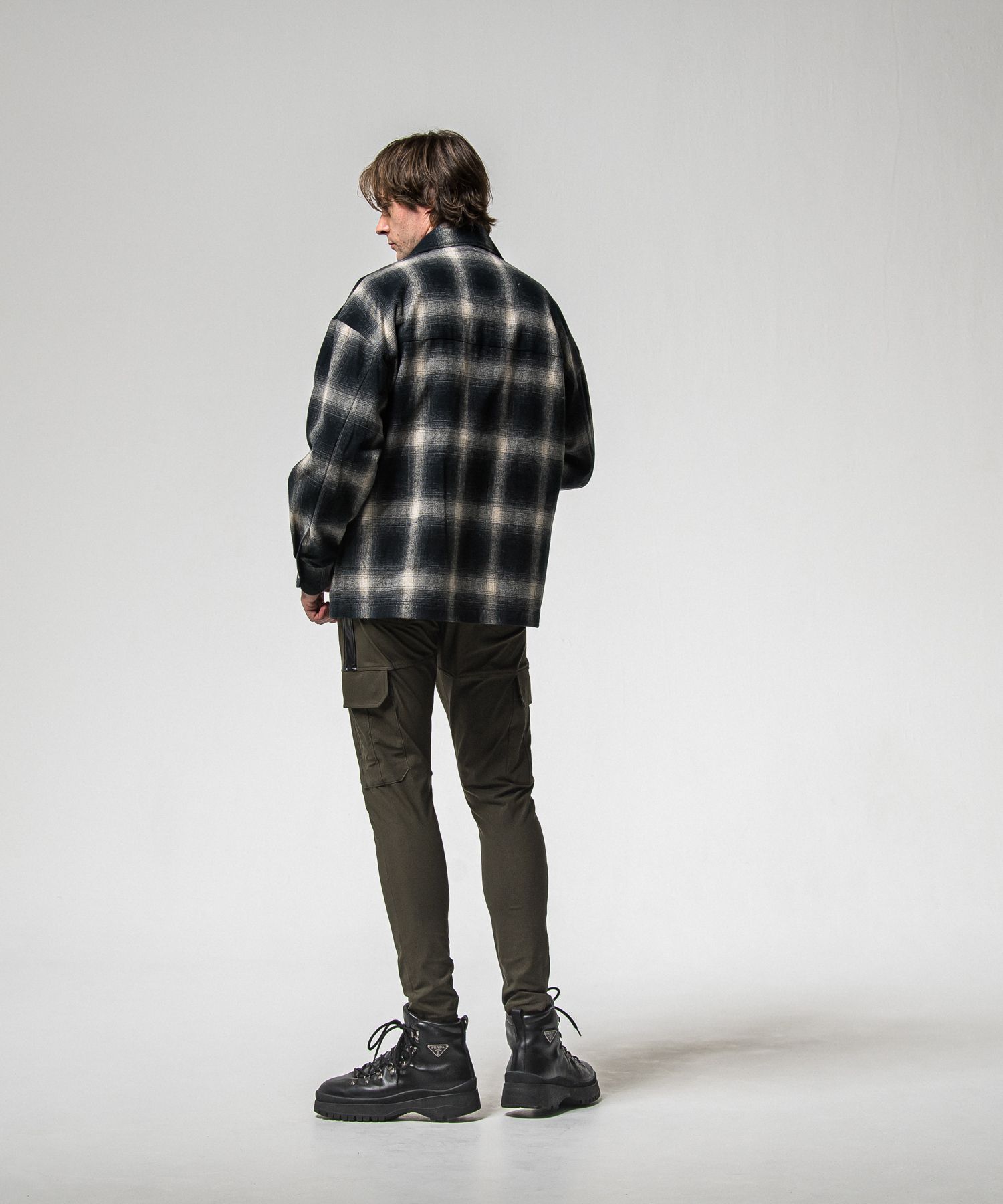 FLANNEL CHECK JK / RC38-JK-007 / フランネルチェックCPOジャケット / ブラック (10月中旬入荷予定)