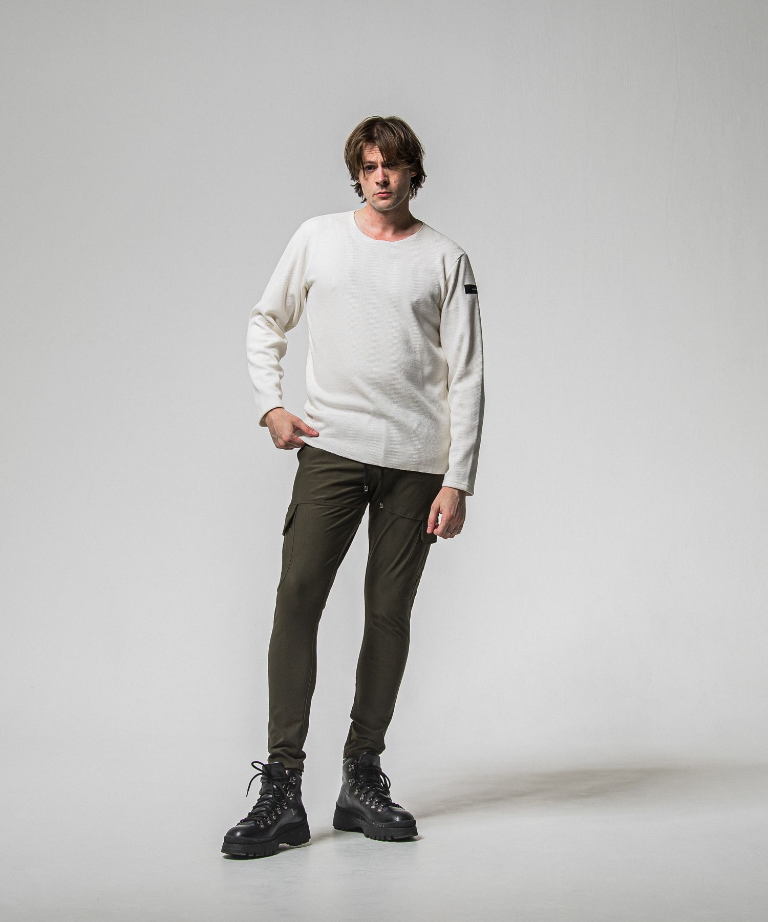 VELOURS FLEECE NEO THERMAL / RC38-C-001 / 裏起毛サーマルロングTシャツ / ホワイト (10月中旬入荷予定)