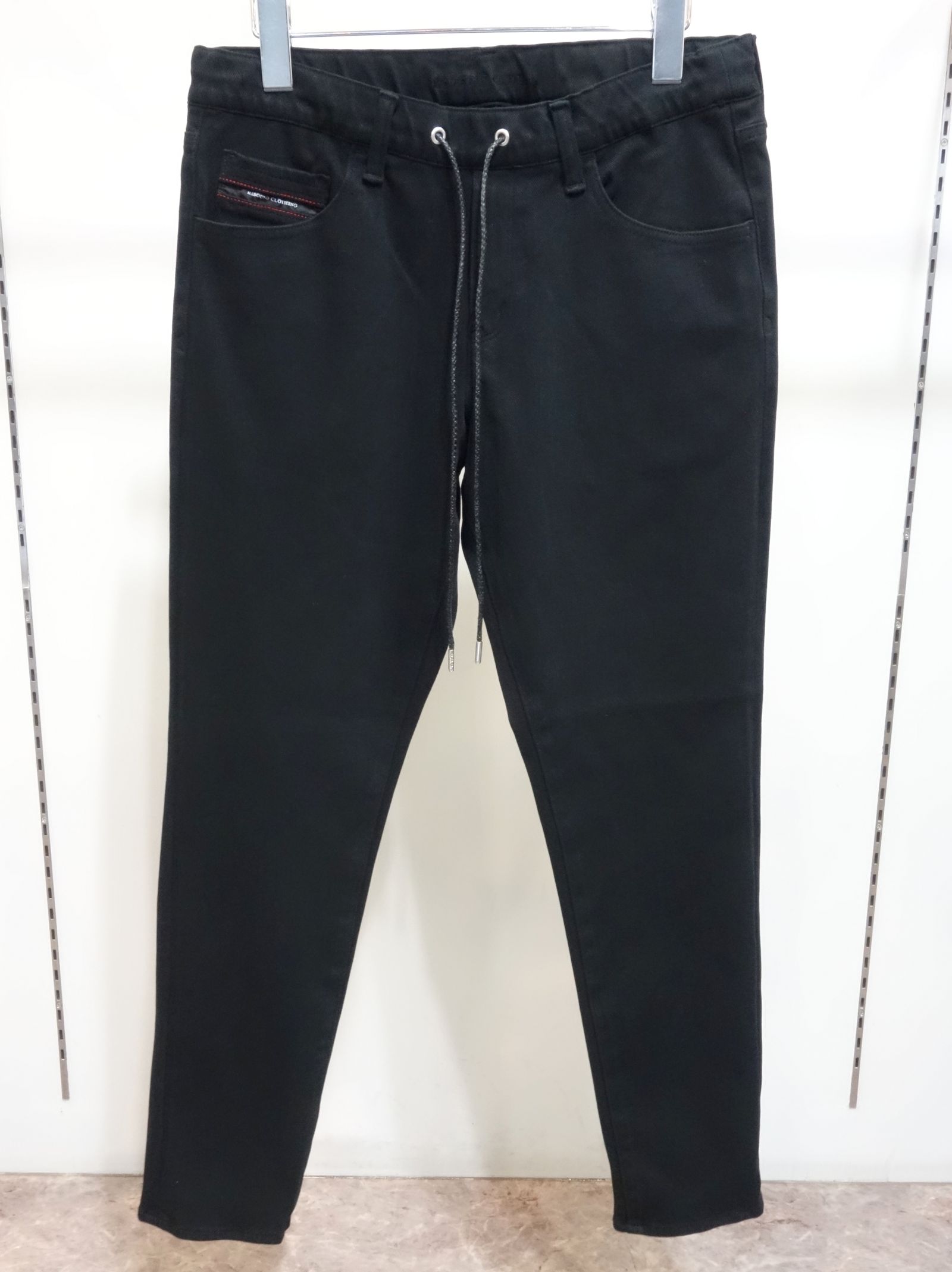MICK DENIM JERSEY / BASIC-ST-020 / デニムジャージテーパードパンツ / ブラック (9月上旬入荷予定)