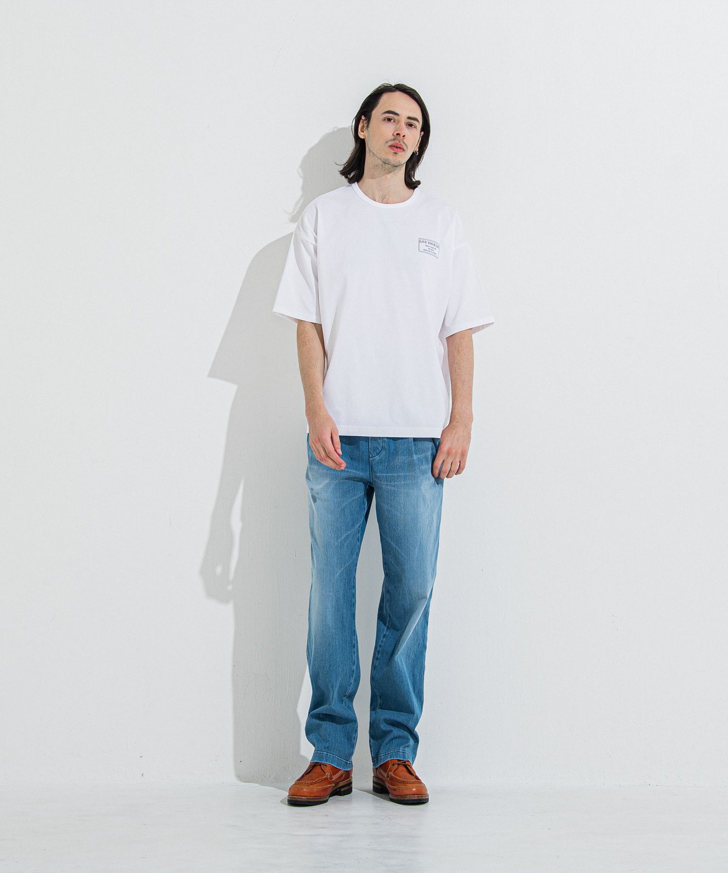 DENIM JERSEY WIDE PT / RC36-ST-016WTD / ライトオンスデニムジャージワイドパンツ / ライトインディゴ