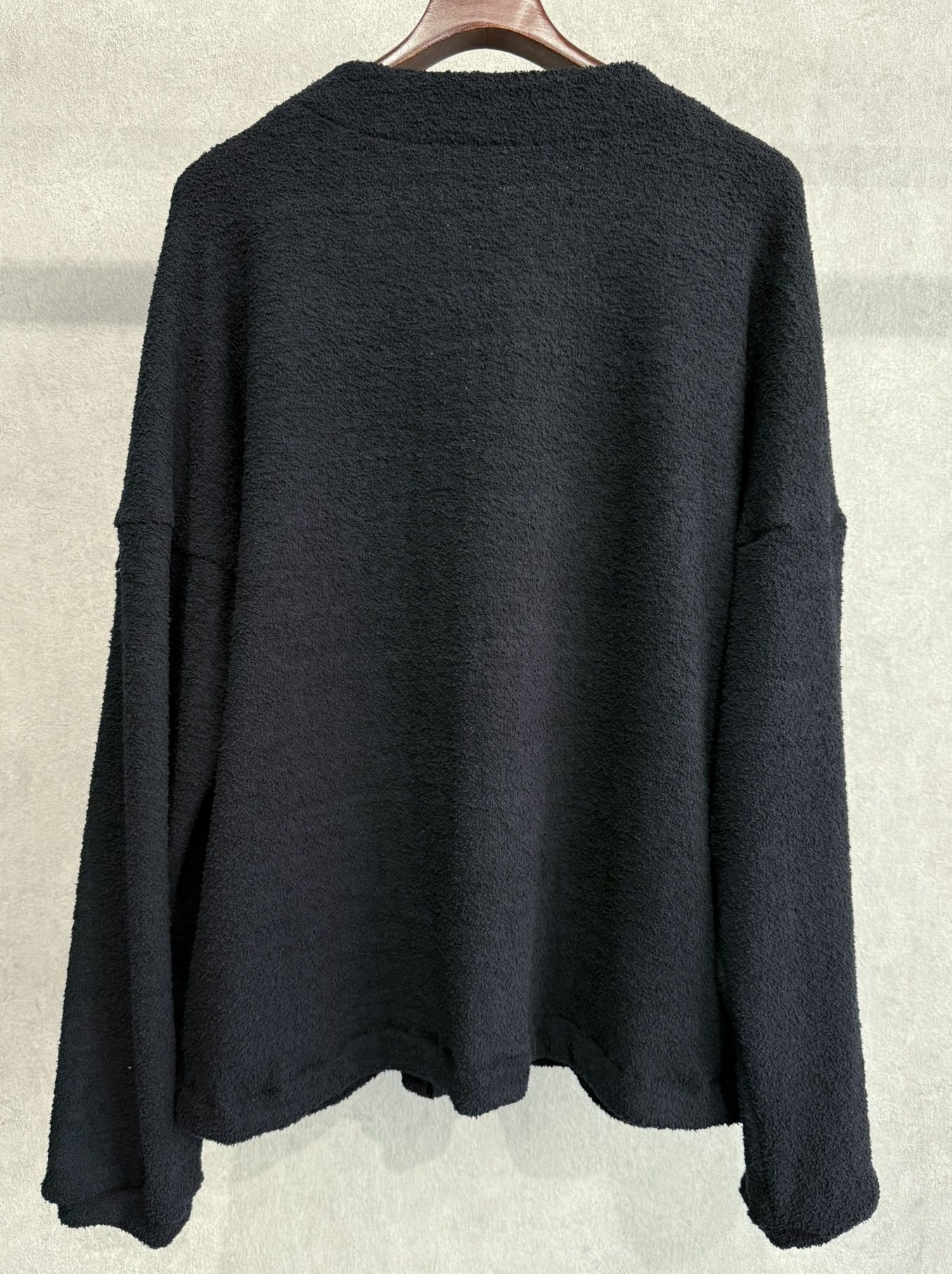 MOLE YARN PILE C/D / RC35-C-004 / モールパイルカーディガン / ブラック