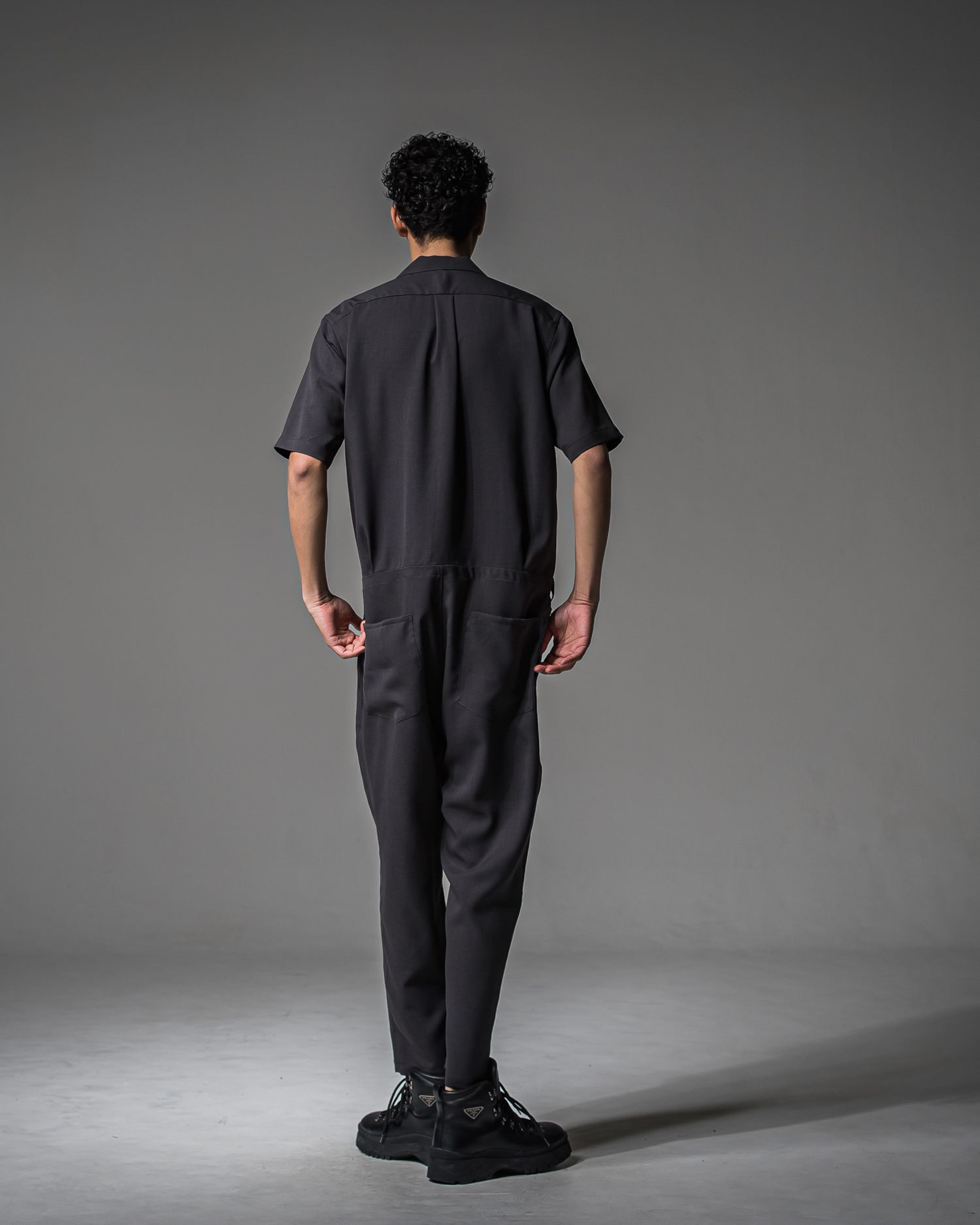 RAGE TWILL HALF ALL IN ONE / DP1-TN-001 / 半袖シャツオールインワン / チャコール (3月中旬入荷予定)