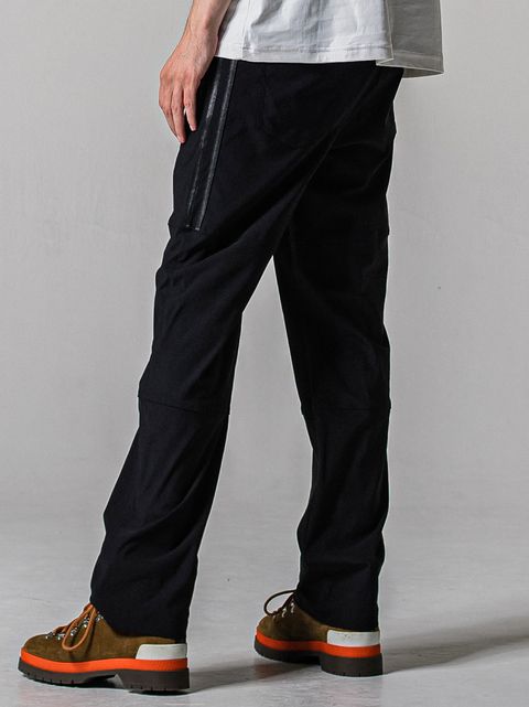 JOHNSON LINE WIDE PANTS / RC39-ST-009WT / ジョンソンラインワイドタックパンツ / ブラック×ブラック (1月下旬入荷予定)