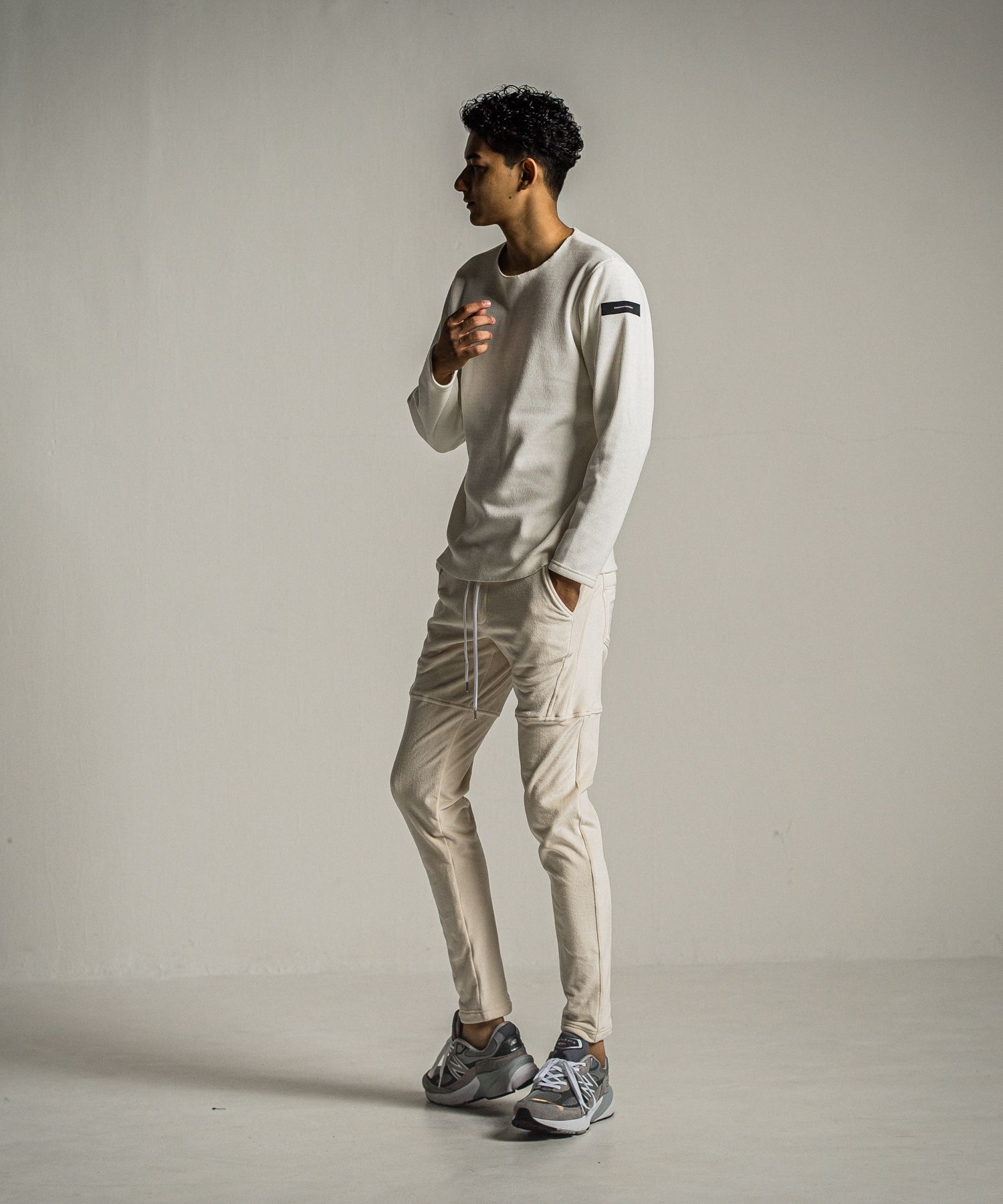 VELOURS FLEECE NEO THERMAL / RC34-C-001 / 裏起毛サーマルロングTシャツ / ホワイト