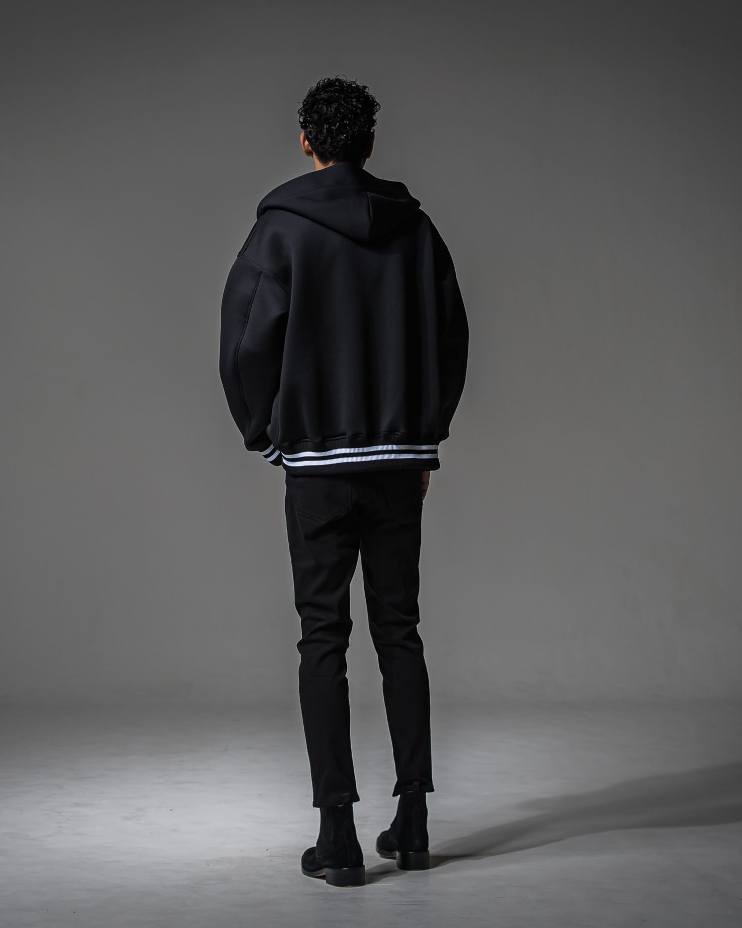 MICK DENIM JERSEY / BASIC-ST-020 / デニムジャージテーパードパンツ / ブラック (9月上旬入荷予定)