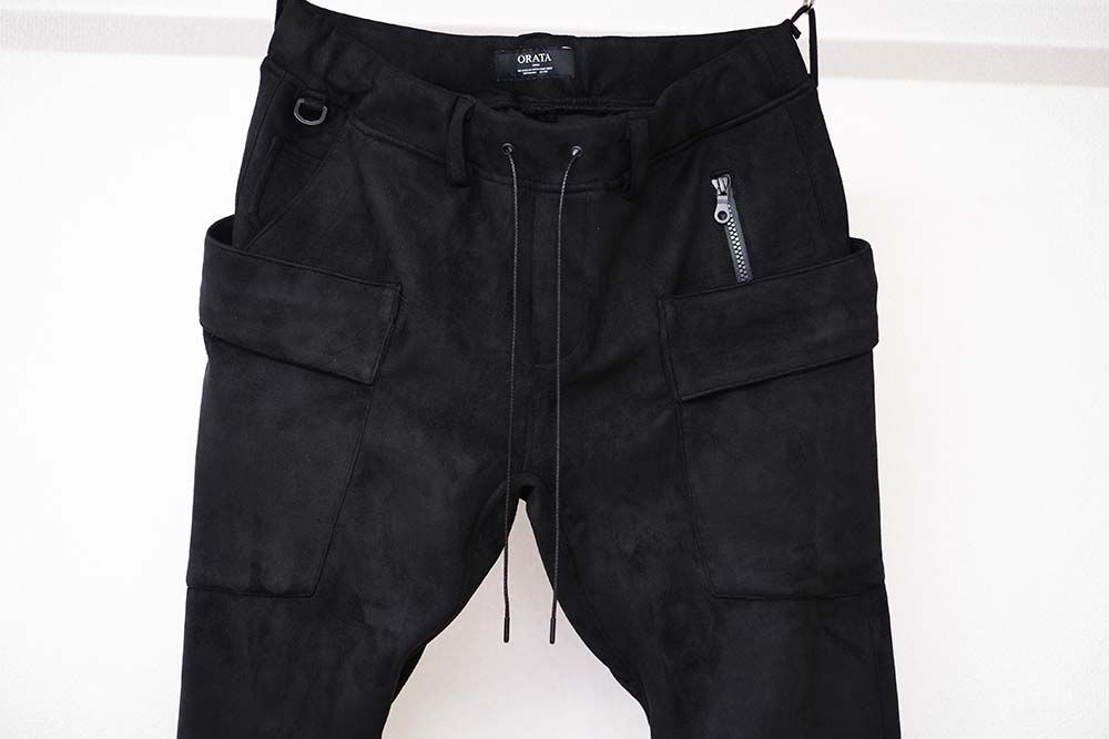 SUEDE JERSEY GR PT / OR1-ST-004 / スエードジャージギアカーゴパンツ / ブラック