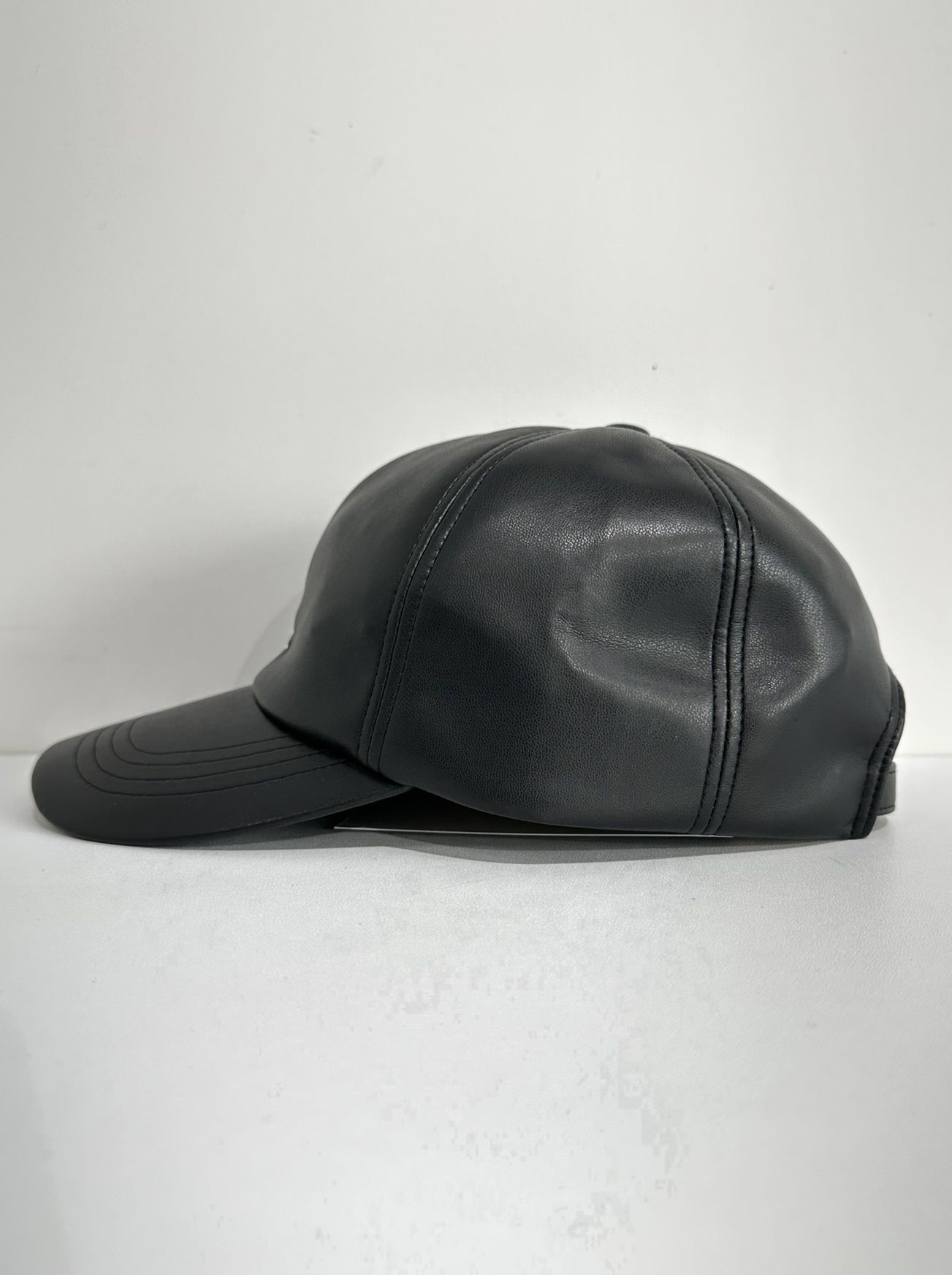 LEATHER LOW CAP / RC34-CAP-002 / エコレザーローキャップ / ブラック