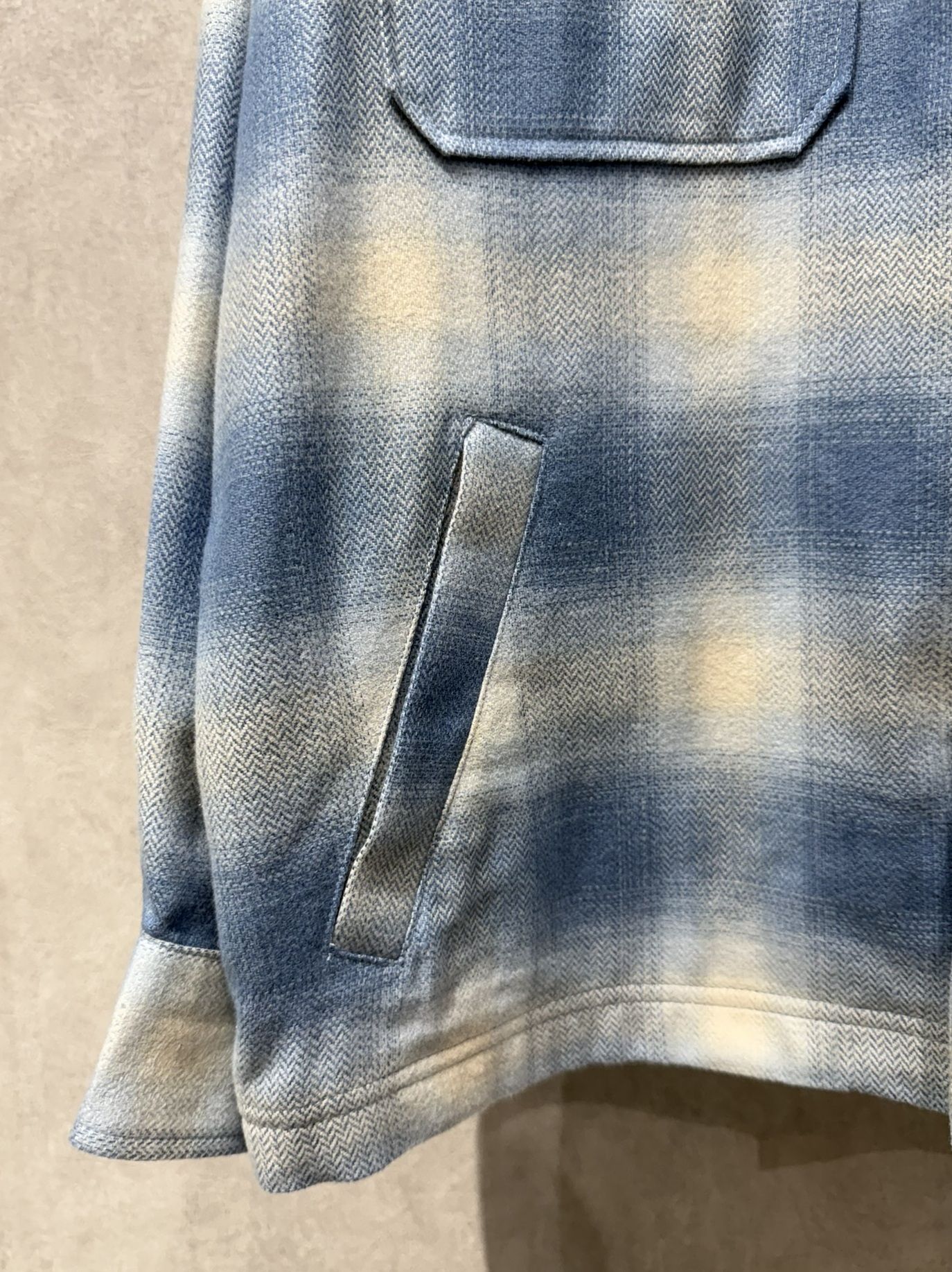 FLANNEL CHECK JK / RC41-JK-006 / フランネルチェックCPOジャケット / サックスブルー