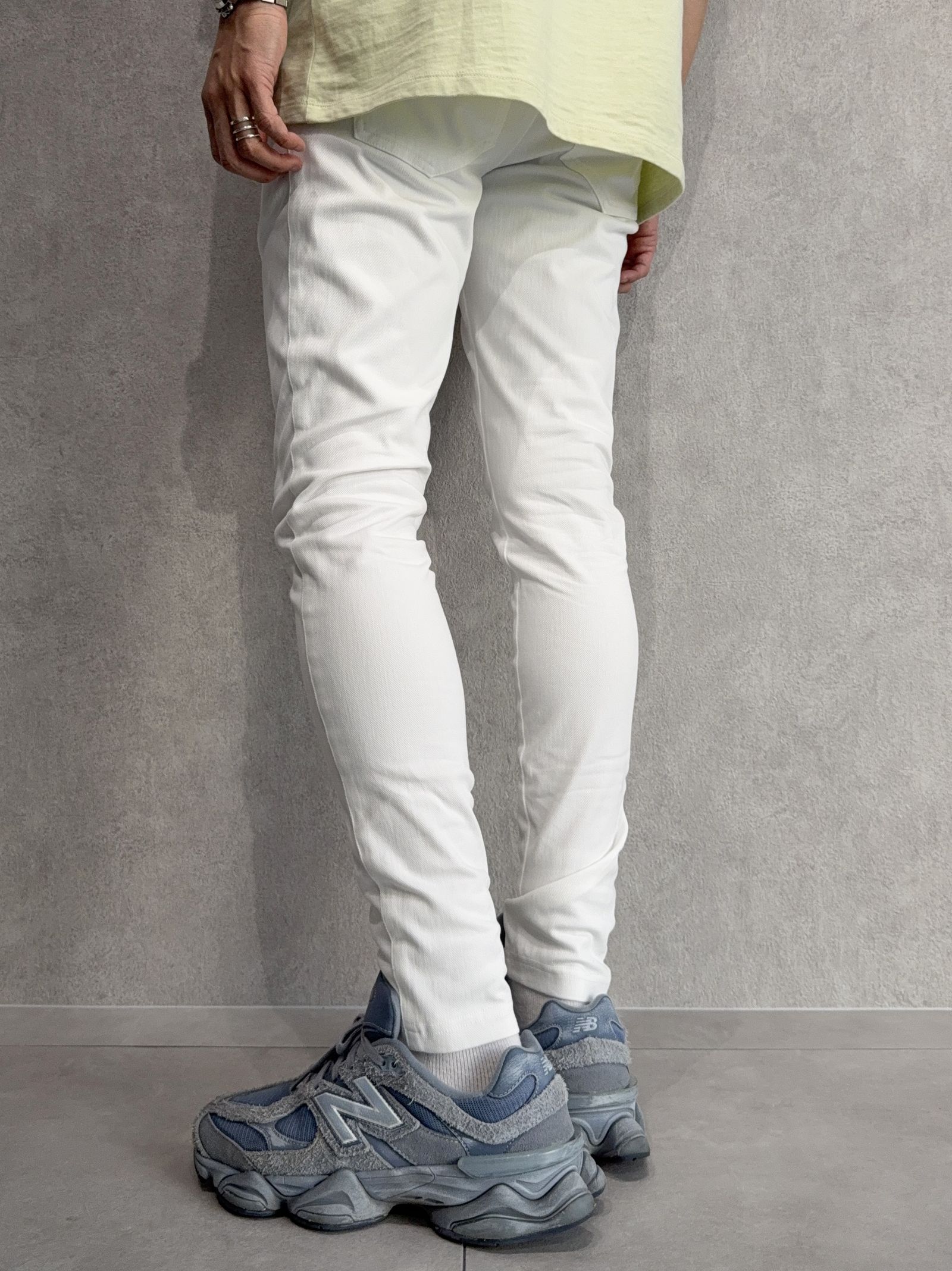 DENIM JERSEY CHRIS EASY TUCK PT / RC36-ST-016TD / ライトオンスデニムジャージイージータックパンツ / ホワイト