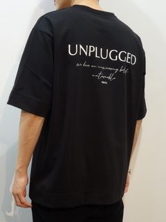 UNPLUGGED BACK T / OR1-T-002 / プリントTシャツ / ブラック