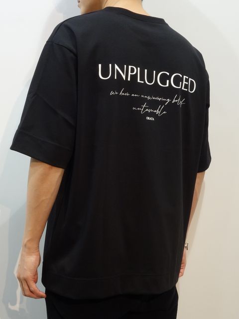 UNPLUGGED BACK T / OR1-T-002 / プリントTシャツ / ブラック