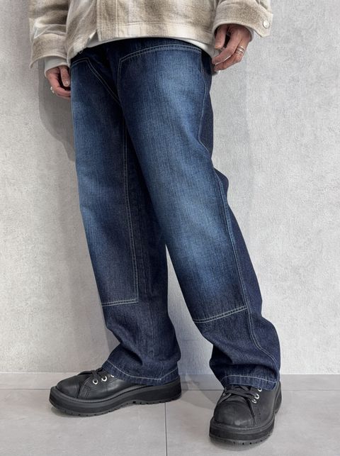 DOUBLE KNEE PT / RC39-ST-041 / ダブルニーワイドデニムパンツ / ダークインディゴ