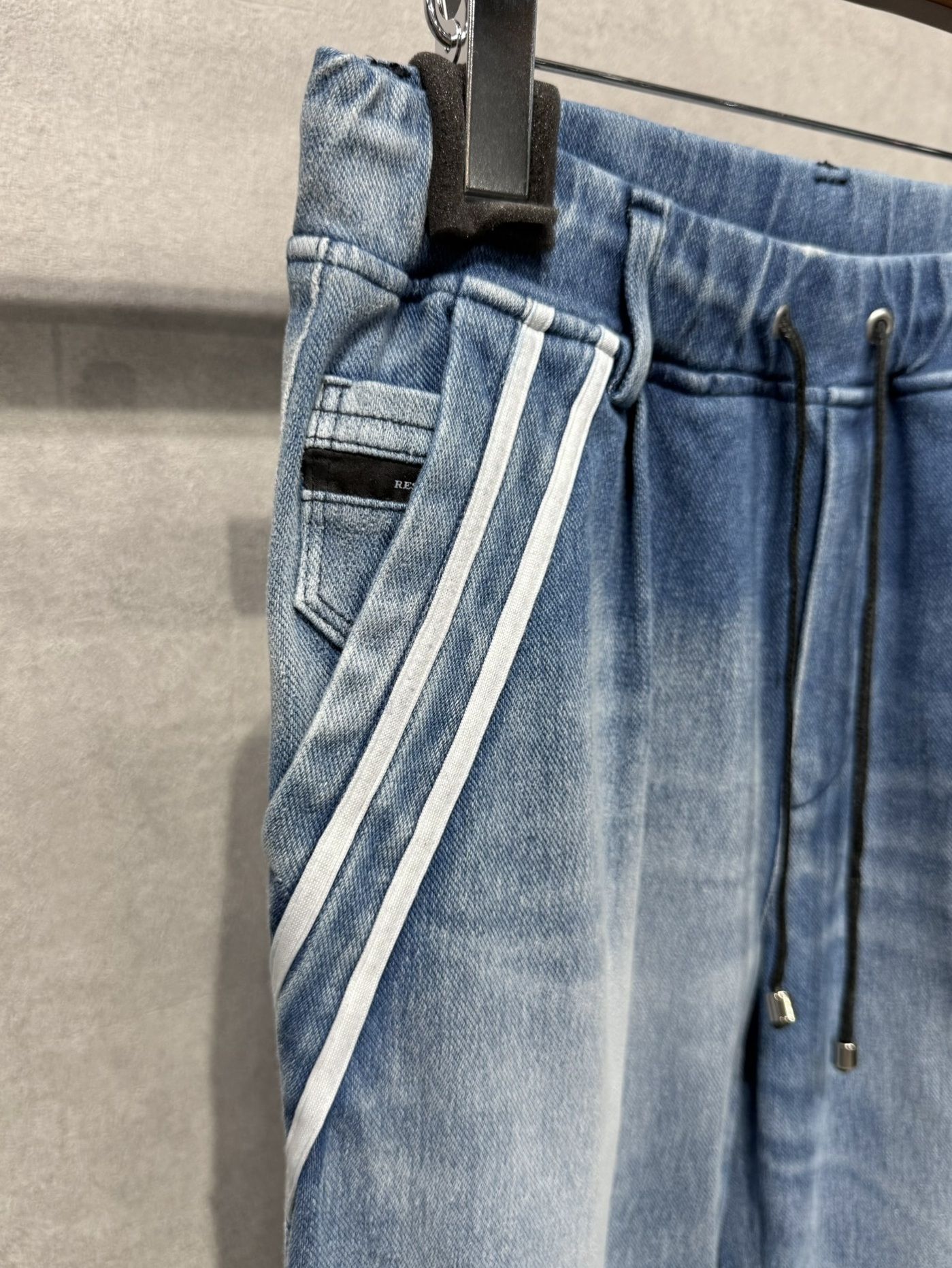 EDGE DENIM SEMI WIDE PT / RC40-ST-014WTD / デニムジャージセミワイドラインパンツ / ライトインディゴ