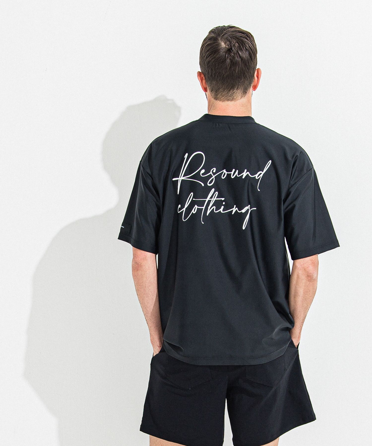 ID RUSH OVER T / RC36-T-011 / バックロゴラッシュガードビッグTシャツ / ブラック