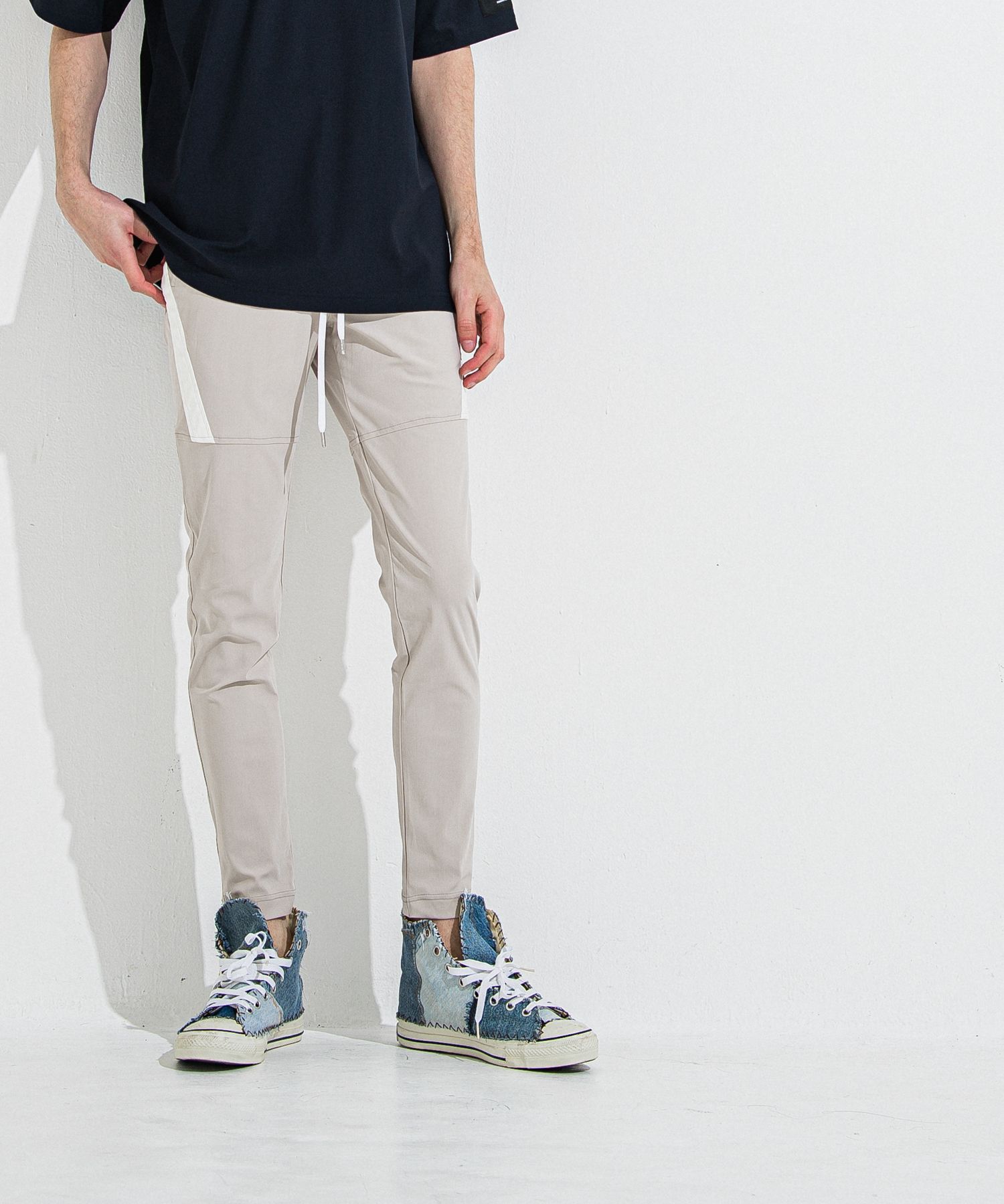 RESOUND CLOTHING - TYLER NYLON PANTS / RC36-ST-026 / レザー