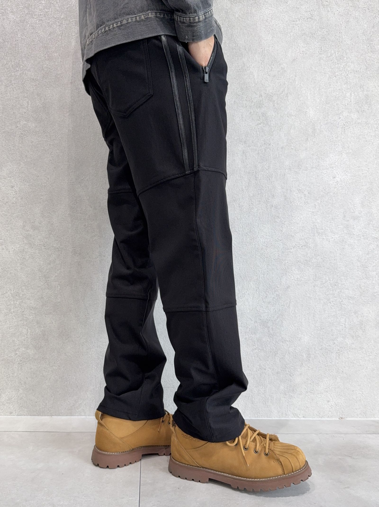 JOHNSON LINE HEAT WIDE TUCK PANTS / RC38-ST-009HWT / 裏起毛ジョンソンラインワイドタックパンツ / ブラック×ブラック