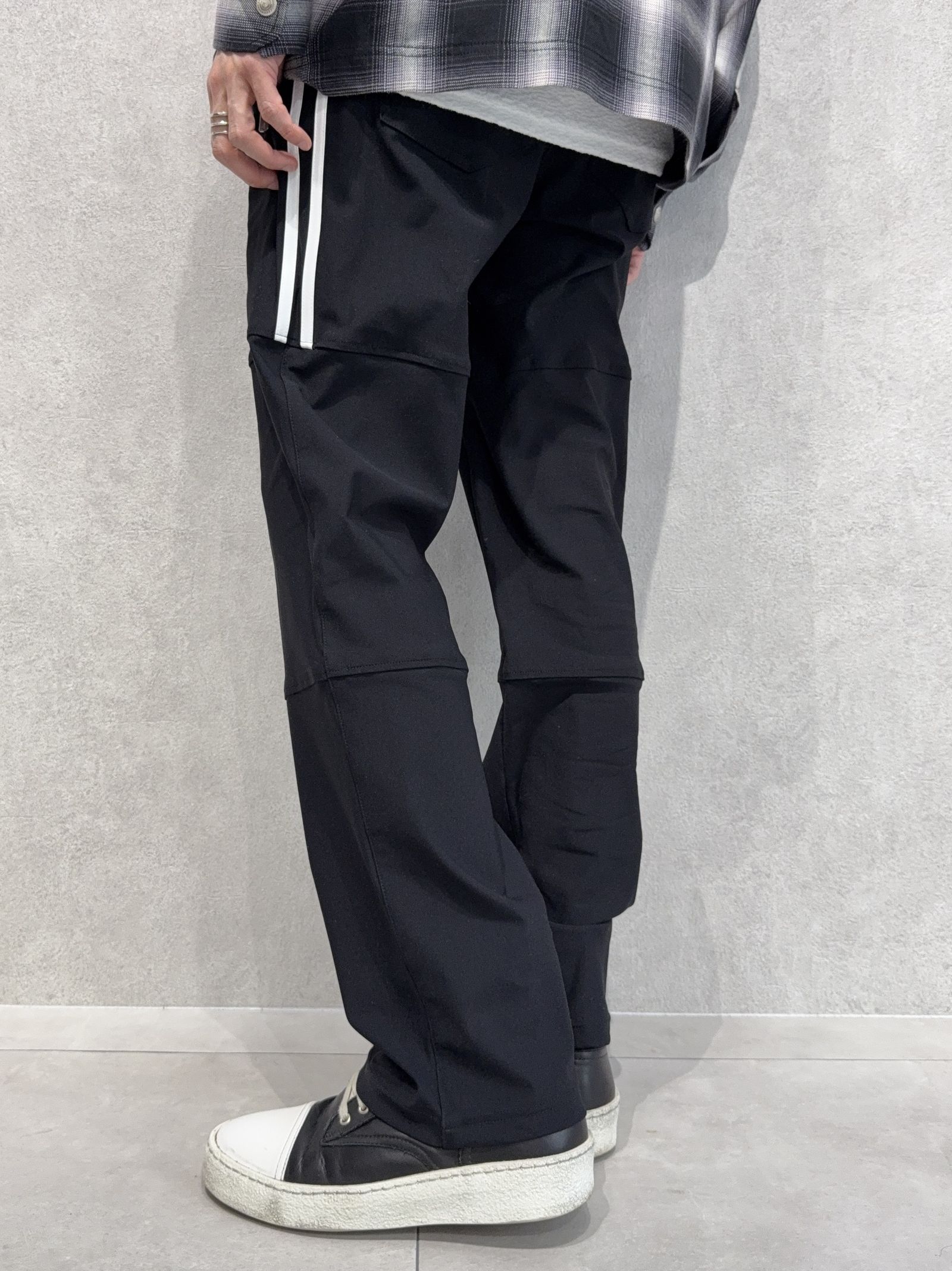 JOHNSON LINE WIDE PANTS / RC39-ST-009WT / ジョンソンラインワイドタックパンツ / ブラック×ホワイト