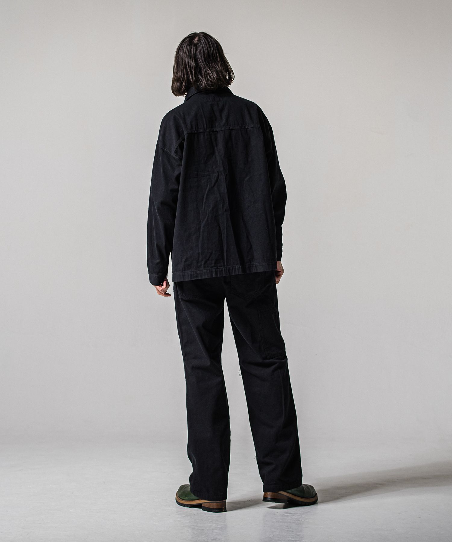 DOUBLE KNEE PT / RC39-ST-041 / ダブルニーワイドデニムパンツ / ブラック (2月中旬入荷予定)