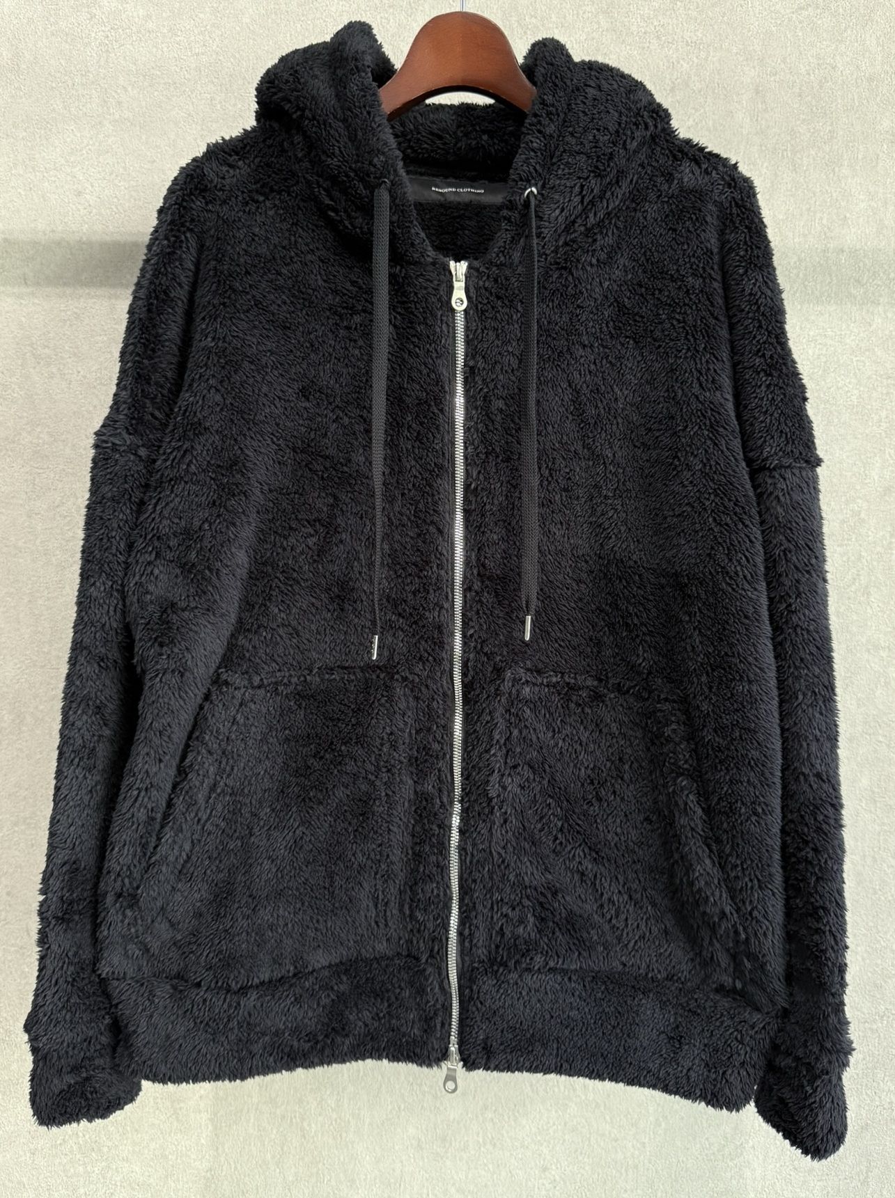 BOA ZIP LOOSE HOODIE / RC38-C-007 / ボアジップパーカー / ブラック