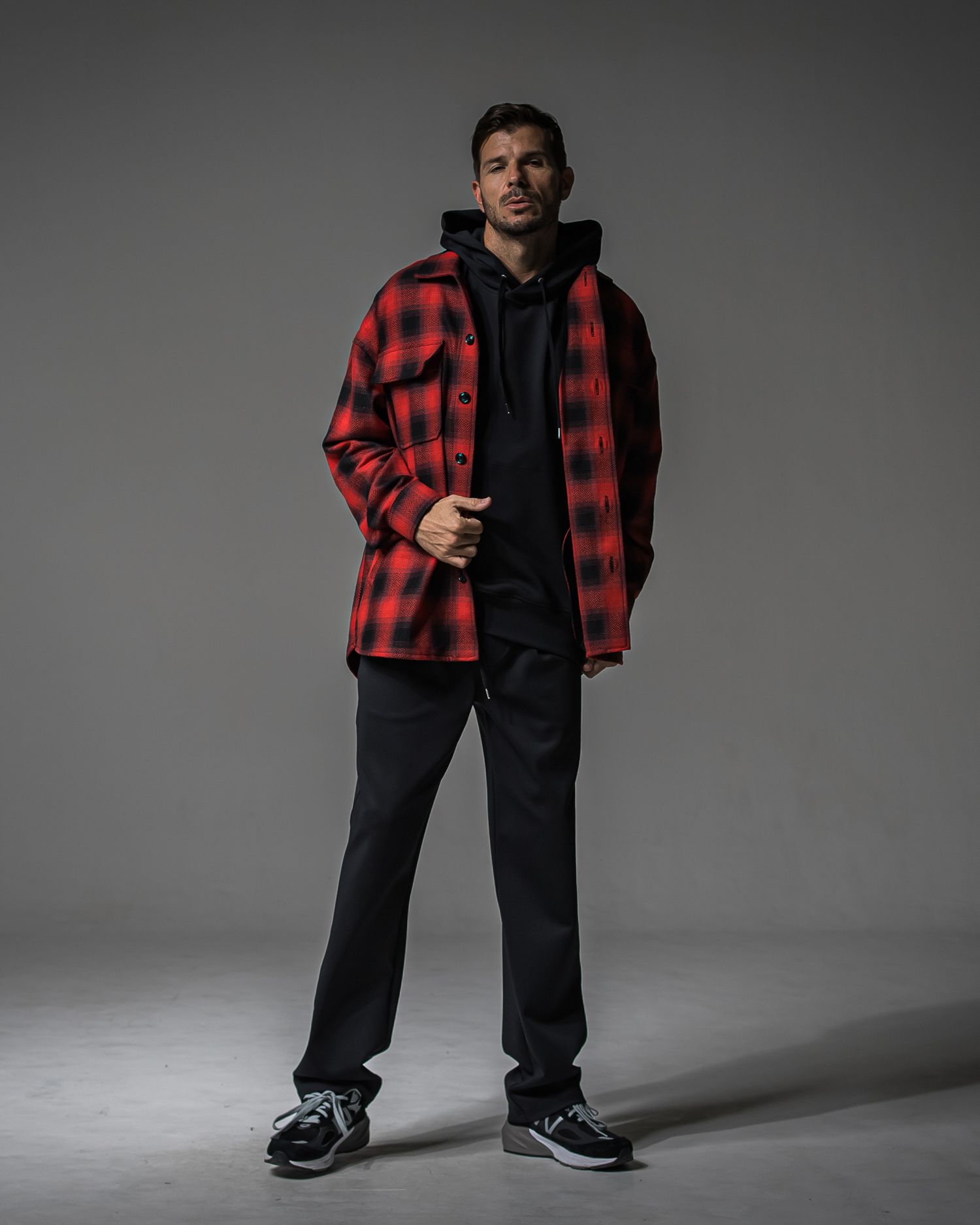 BACK ID LOOSE HOODIE / RC37-C-006 / バックロゴパーカー / ブラック (9月中旬入荷予定)