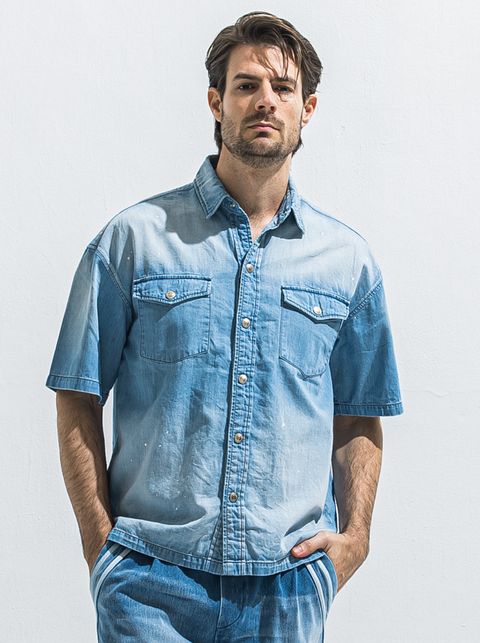 HALF DENIM SHIRTS / RC40-SH-002 / デニム半袖シャツ / ライトインディゴ (6月上旬入荷予定)