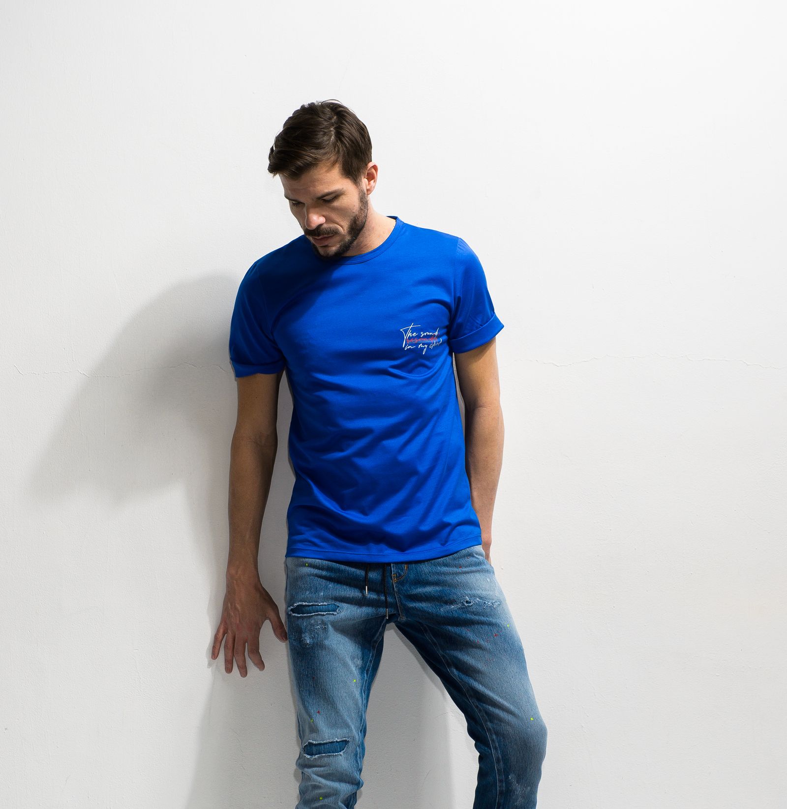 MESSAGE CHEST ROLL UP JERSEY TEE / RC20-T-003 / バックプリントTシャツ ※