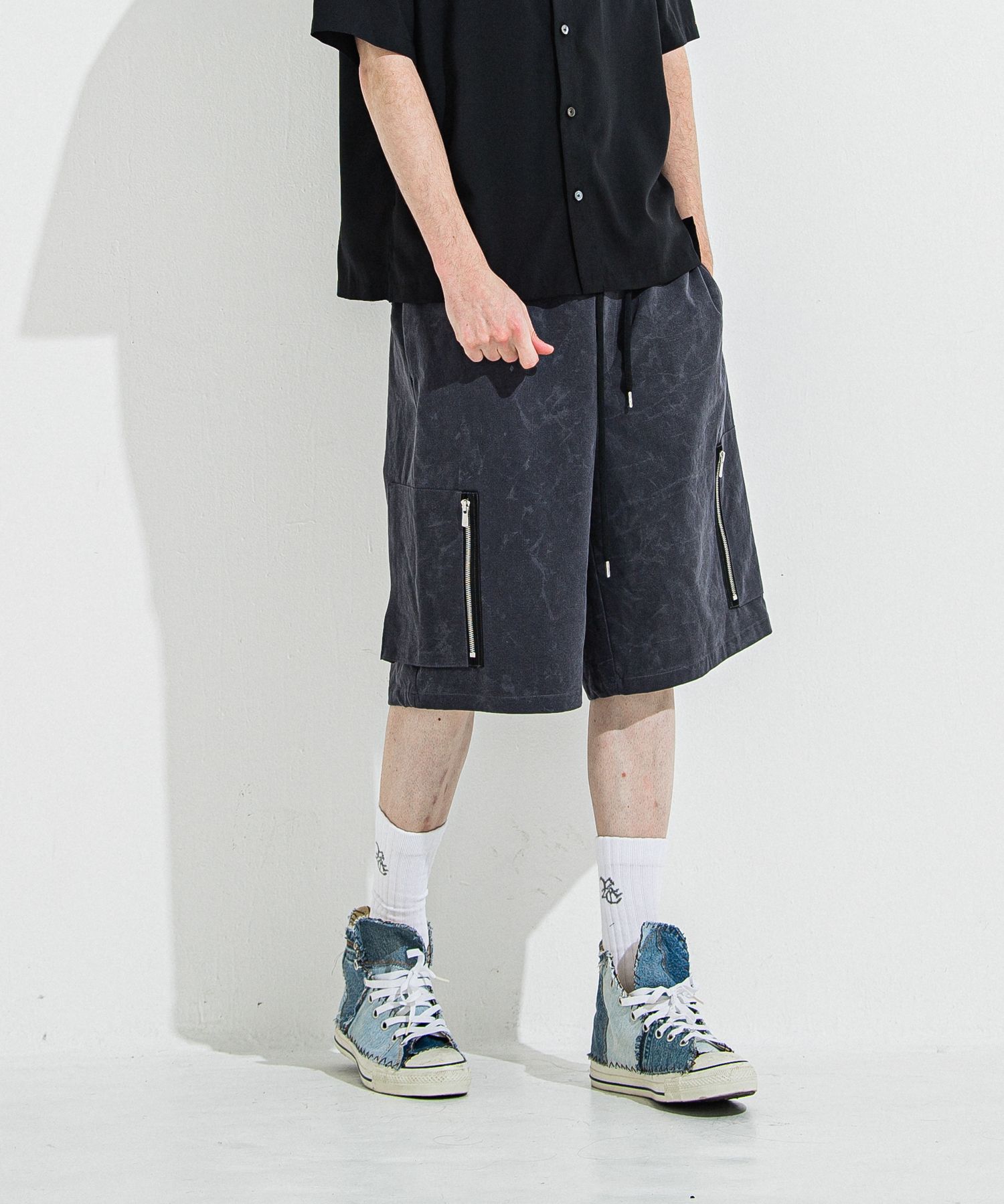 DAVID CARGO HALF PANTS / RC36-HP-007 / ミリタリーカーゴハーフパンツ / ヴィンテージブラック