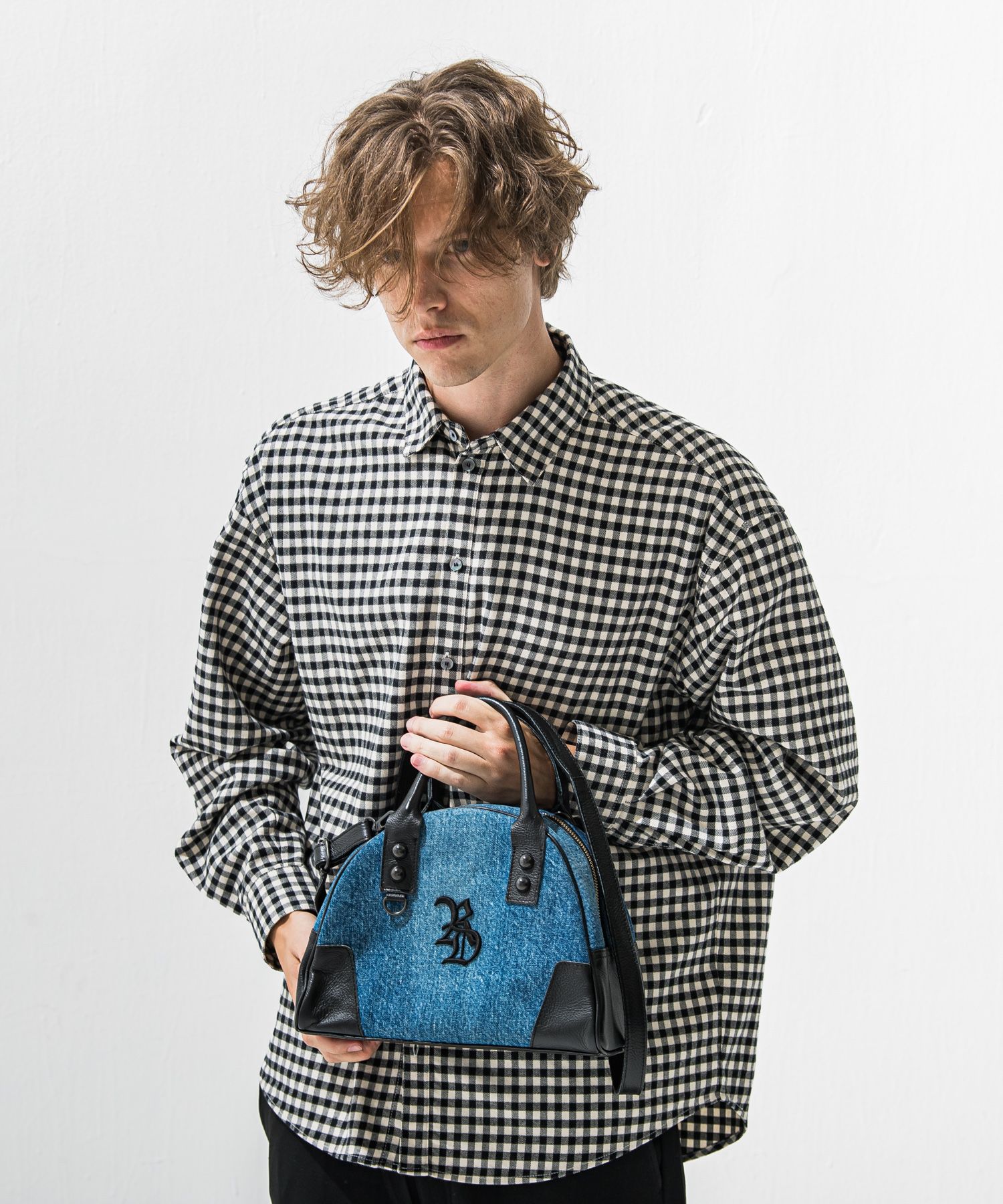 DENIM MINI BOSTON BAG / RC42-BAG-002RD / デニムミニボストンショルダーバッグ / デニム (12月上旬入荷予定)