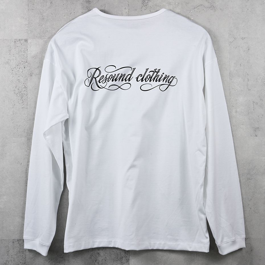 PIN ST RC OVER LONGSLEEVE TEE / RC41-T-003 / オーバーサイズ長袖バックロゴTシャツ / ホワイト (7月中旬入荷予定)