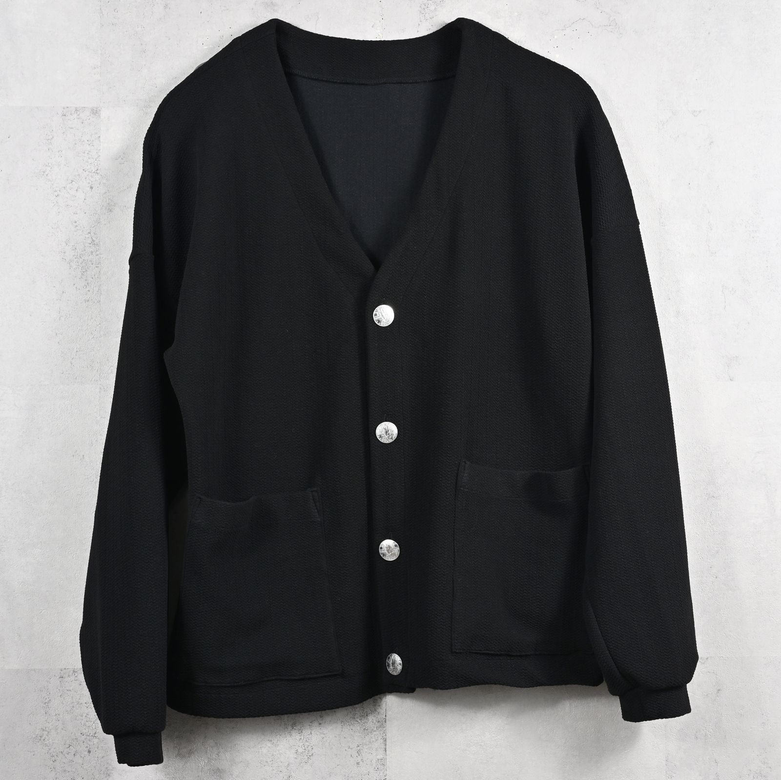 BLISTER KNIT C/D / RC39-C-005 / ブリスターニットカーディガン / ブラック (1月下旬入荷予定)