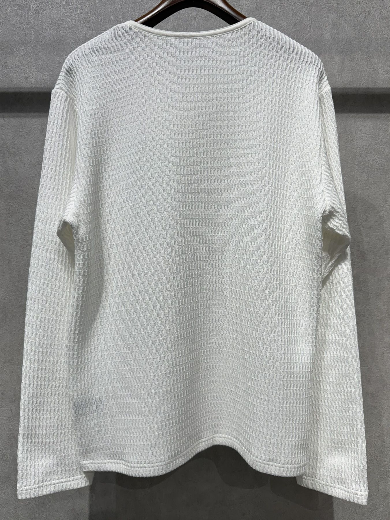 KNT HENRY / RC41-C-001 / コットンニットヘンリーネックロングTシャツ / ホワイト