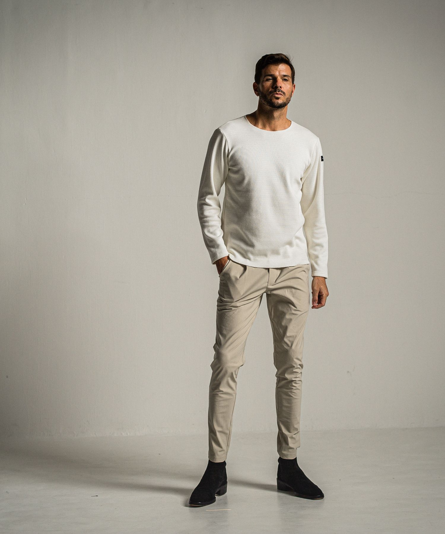 VELOURS FLEECE NEO THERMAL / RC34-C-001 / 裏起毛サーマルロングTシャツ / ホワイト