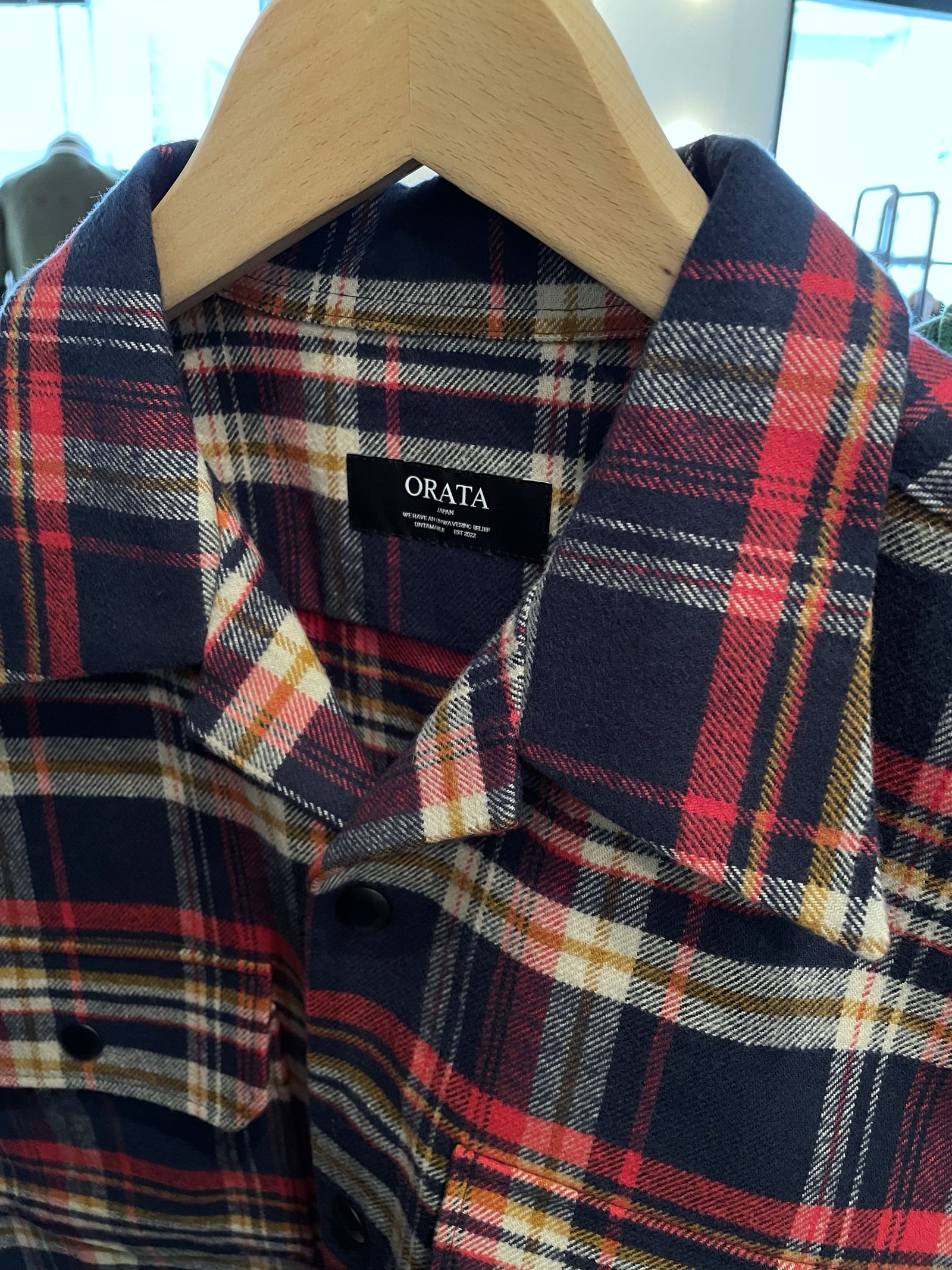 HEAVY FLANNEL JK / OR1-SH-002 / チェックシャツジャケット / レッド (1月上旬入荷予定)