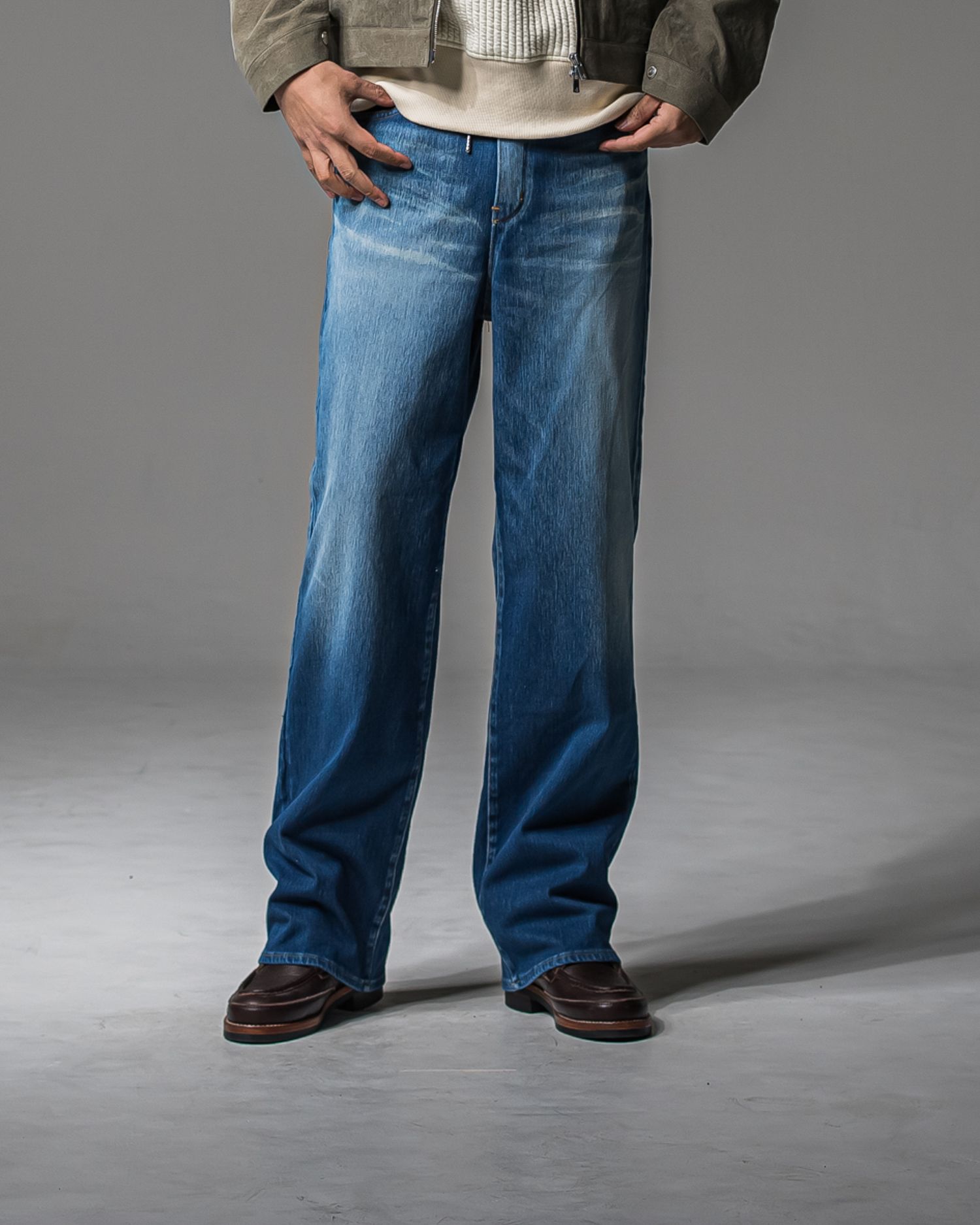 KING DENIM JERSEY / RC37-ST-005 / デニムジャージ バギーワイドパンツ / ライトインディゴ
