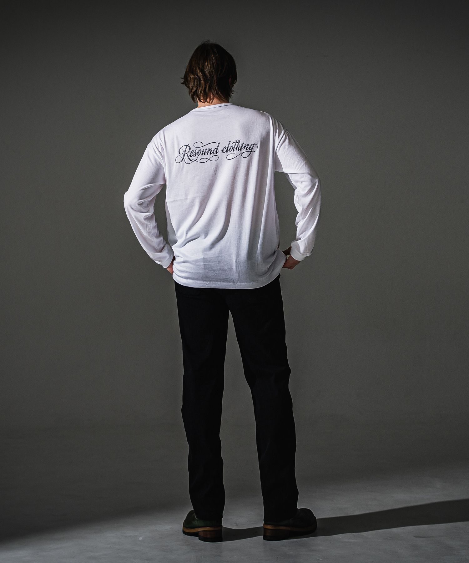 DENIM JERSEY WIDE PT / RC41-ST-016WTD / ライトオンスデニムジャージセミワイドパンツ / ブラック (8月中旬入荷予定)