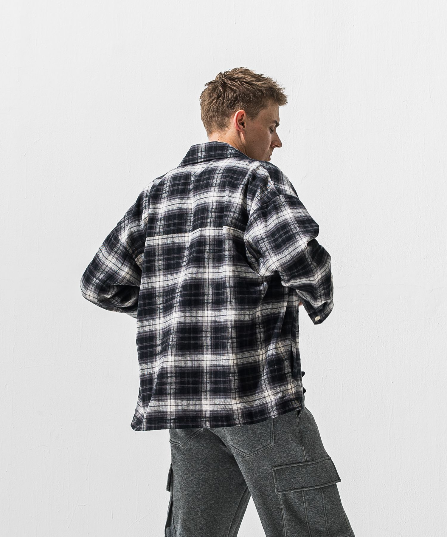 OLD SLABL CHECK JK / RC42-JK-005 / チェックCPOジャケット / ブラック (12月下旬入荷予定)