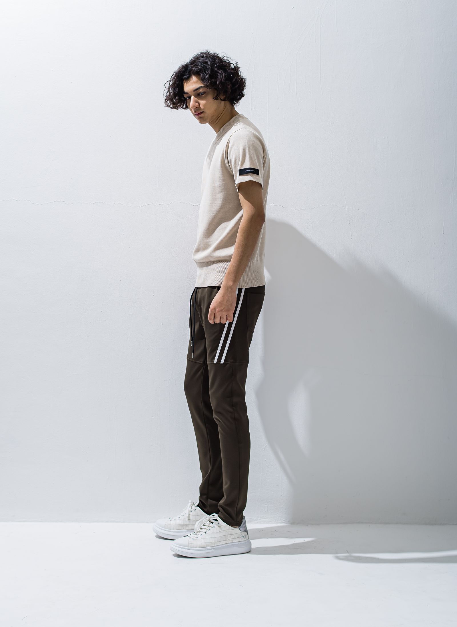 SILK HALF KNT / RC28-K-001 / 無地半袖サマーニット / ベージュ※
