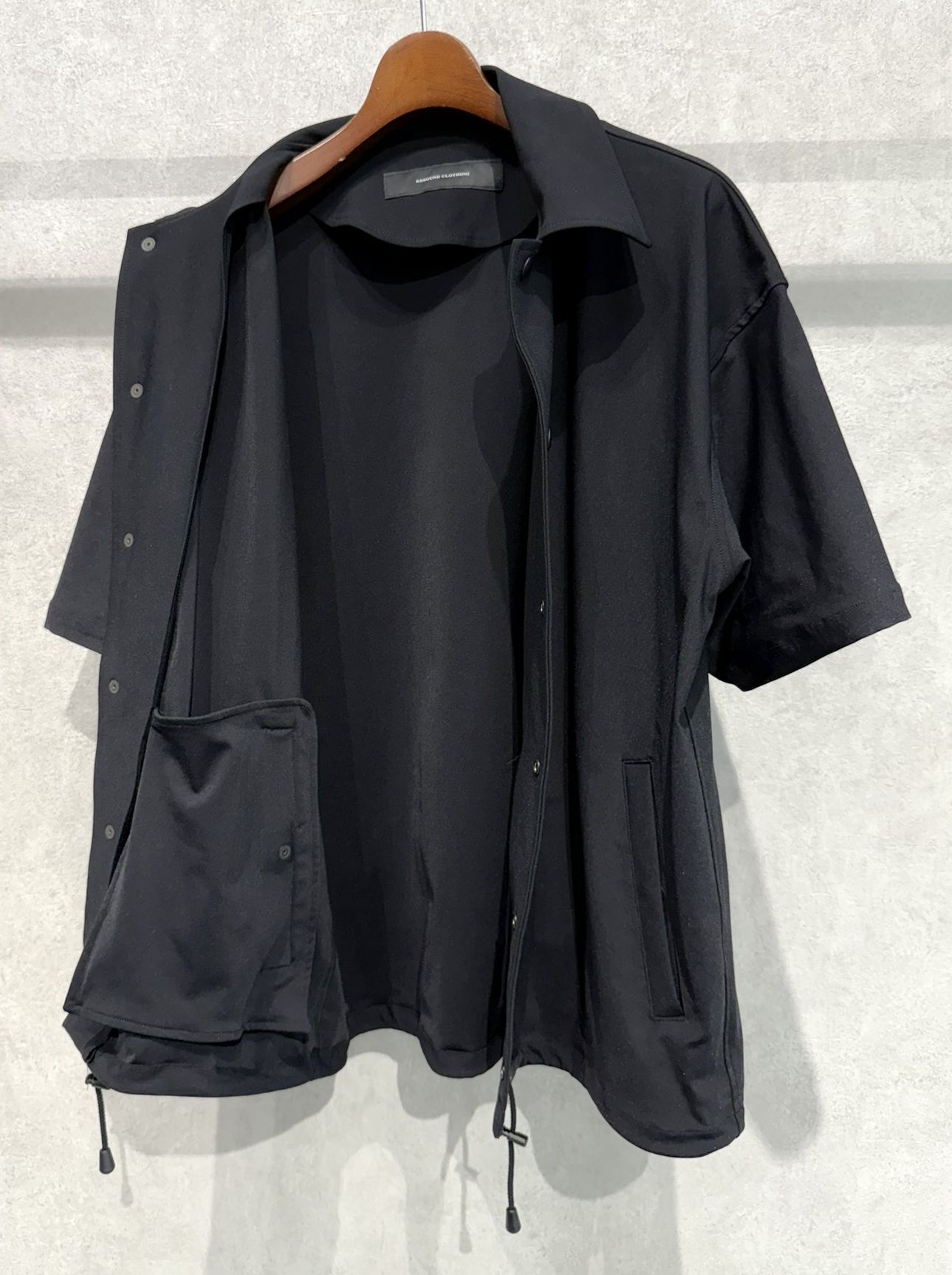 NYLON HALF COACH JACKET / RC36-C-002 / 半袖ナイロンコーチジャケット / ブラック