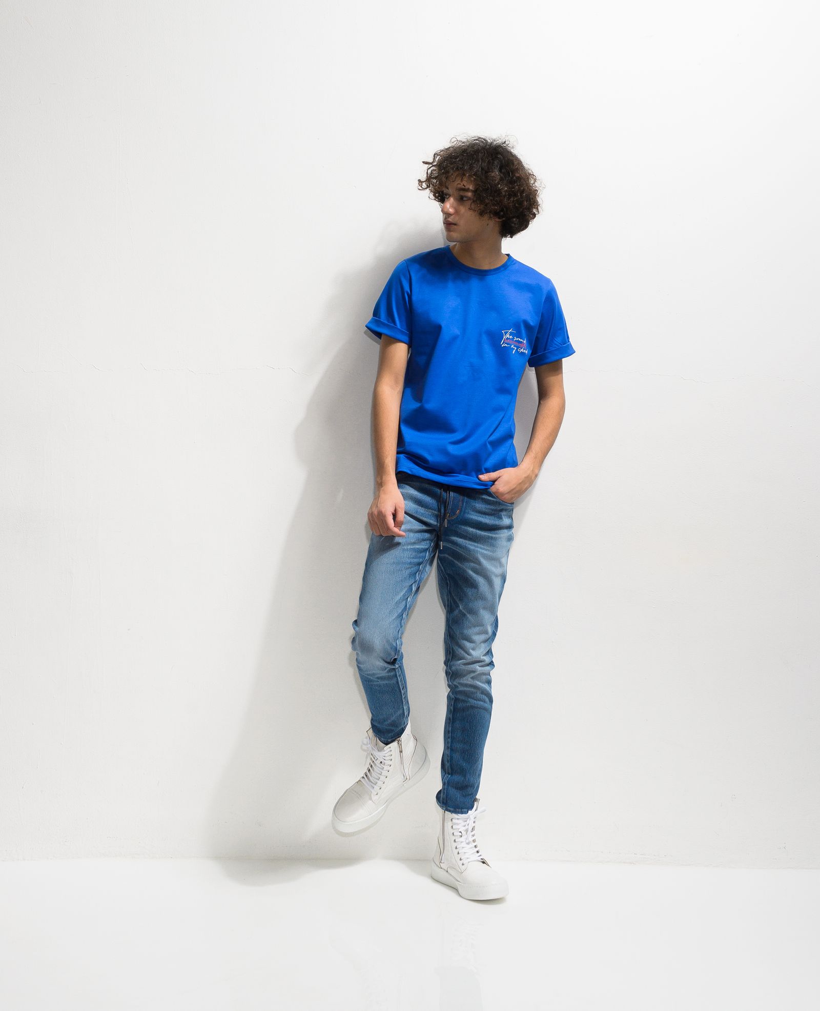 MESSAGE CHEST ROLL UP JERSEY TEE / RC20-T-003 / バックプリントTシャツ ※