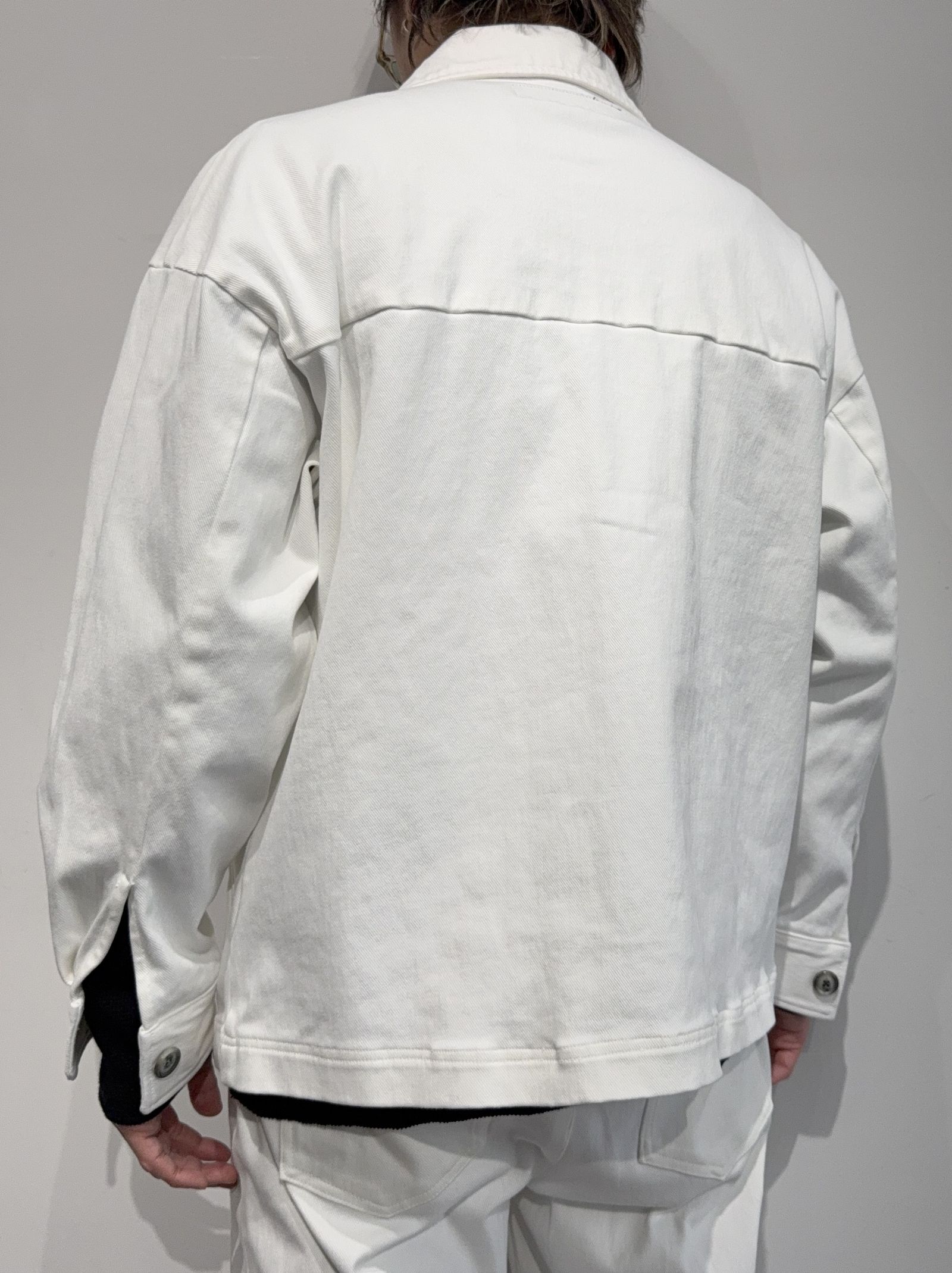 DENIM JERSEY OVER CPO / RC35-JK-002 / デニムジャージCPOジャケット / ホワイト