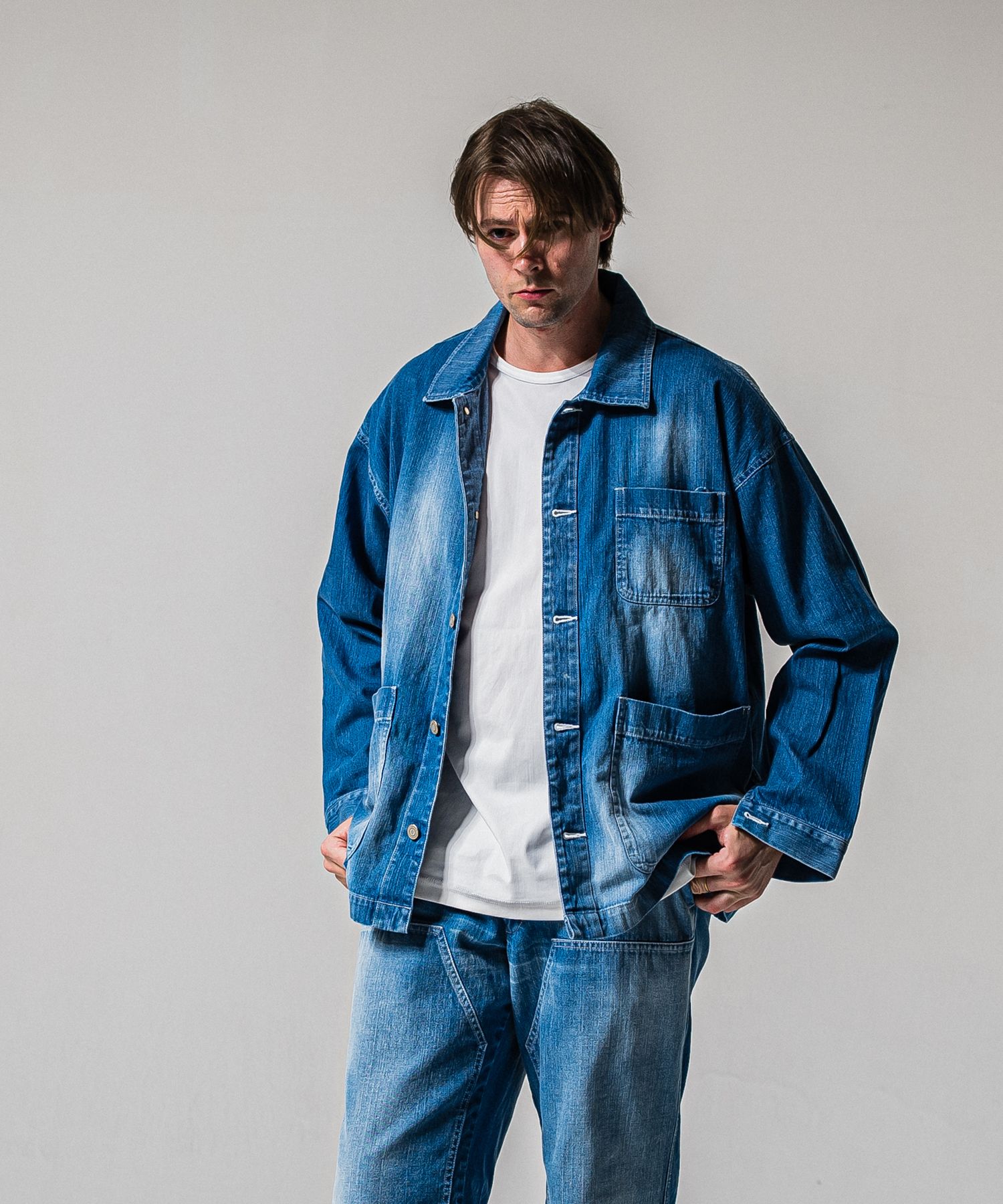 RC CAVER ALL / RC39-JK-004 / デニムカバーオール / ライトインディゴ (2月中旬入荷予定)