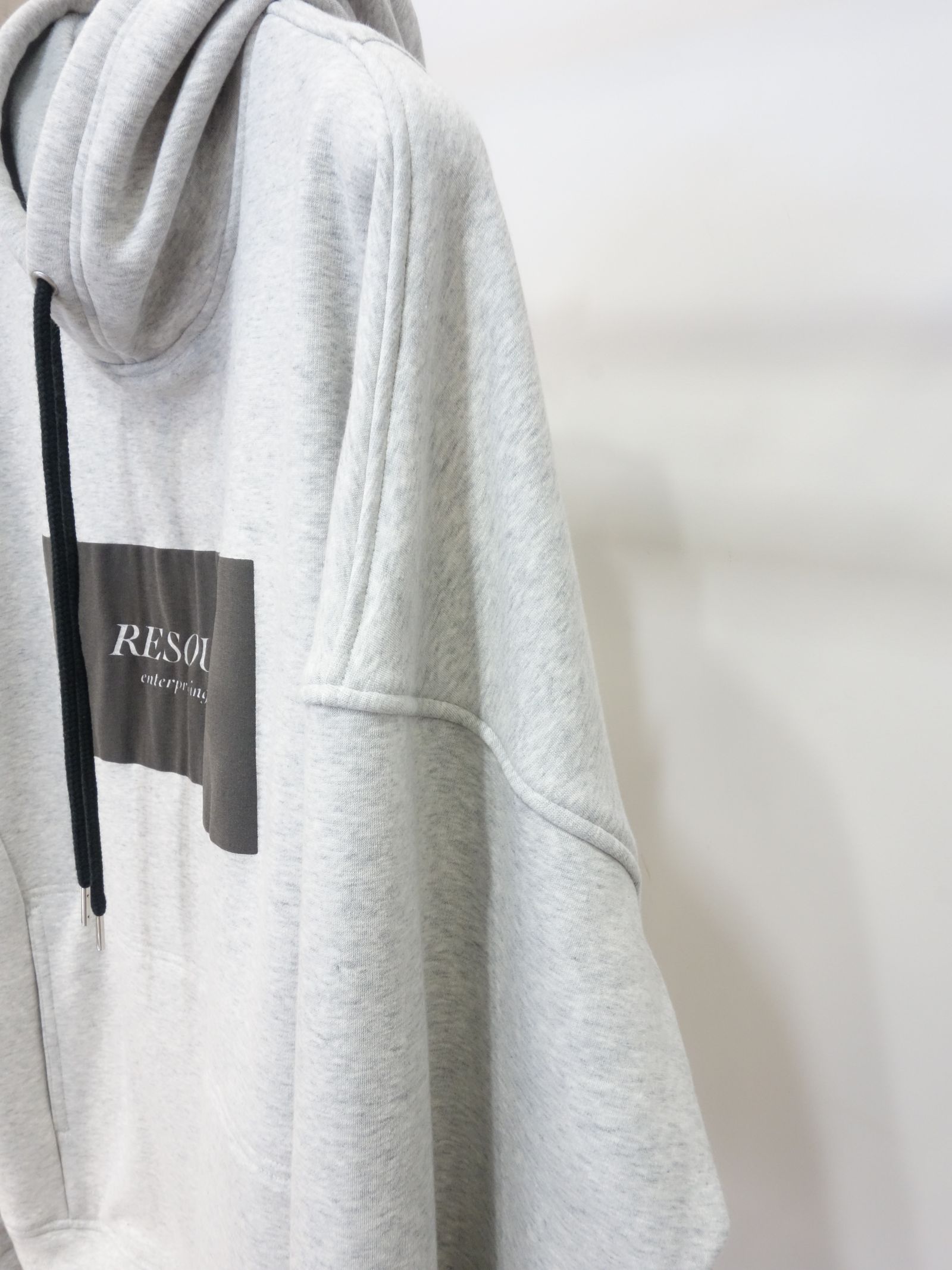 【コラボモデル第4弾】 BOX LOGO BOA FLEECE LOOSE HOODIE / RC18-C-009 / オーバーサイズパーカー / グレー