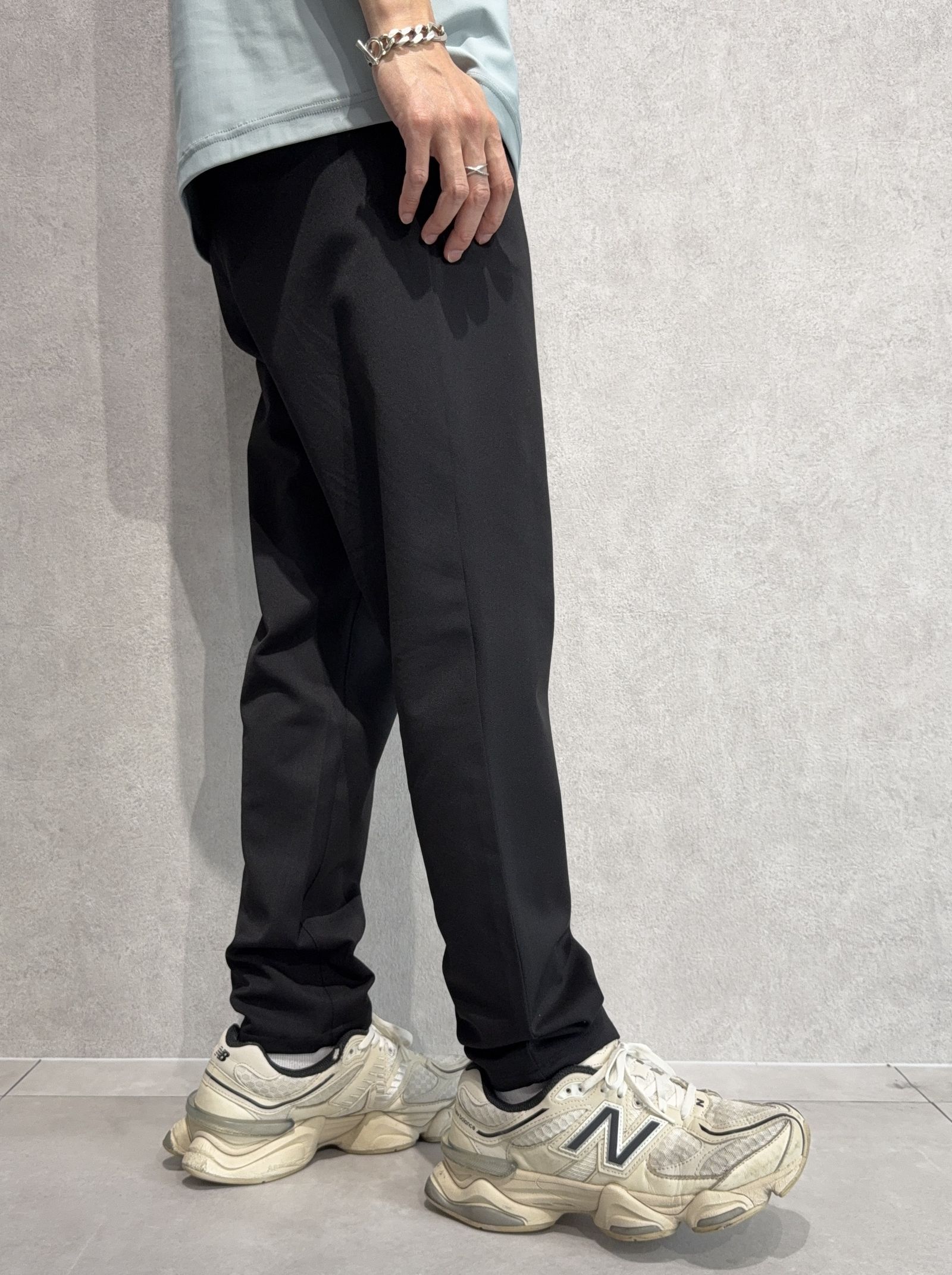 PAT WIDE EASY PANTS / RC38-ST-036BN / ワイドテーパードパンツ / ブラック (1月上旬入荷予定)